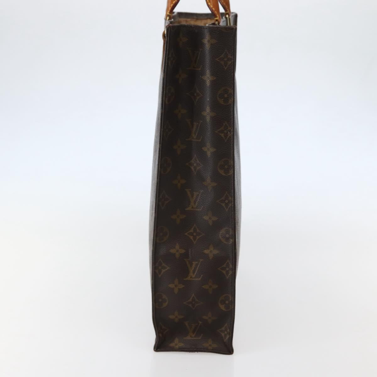 LOUIS VUITTON Monogram Sac Plat Hand Bag M51140 LV Auth BA5844