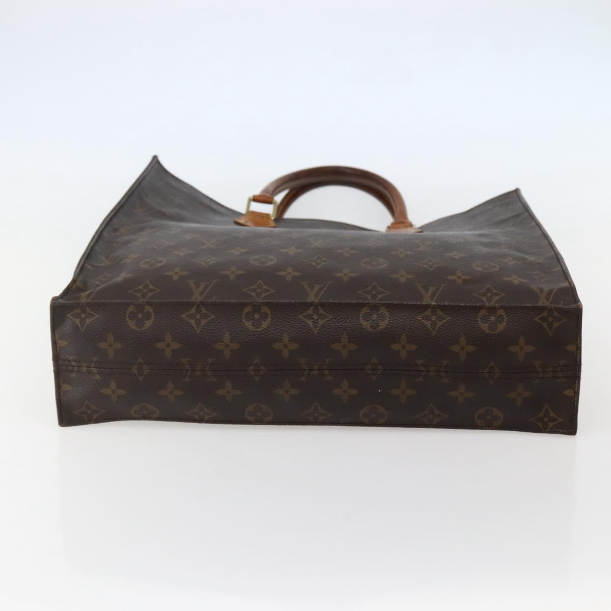 LOUIS VUITTON Monogram Sac Plat Hand Bag M51140 LV Auth BA5844