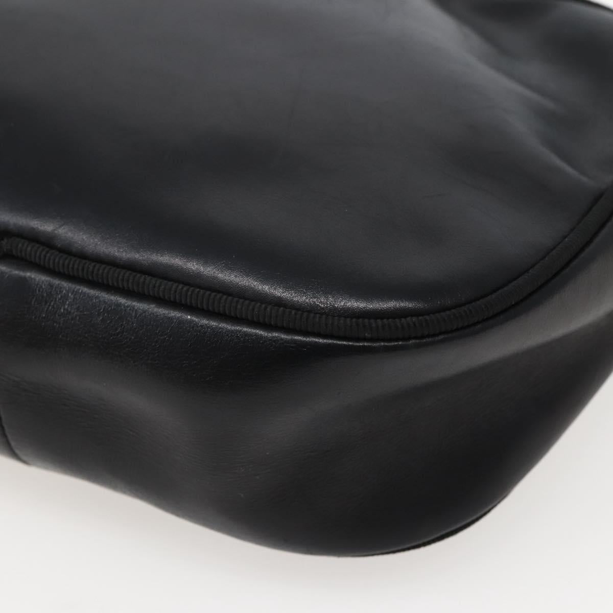 Salvatore Ferragamo Vala Shoulder Bag Leather Black Gold Auth BA5848