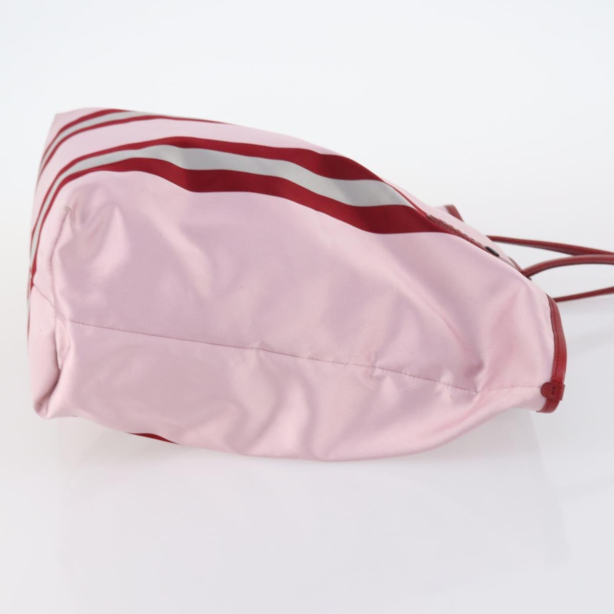 BALLY Loewe Shoulder Bag Canvas PVC Nylon 3Set Pink Brown Auth BA5852