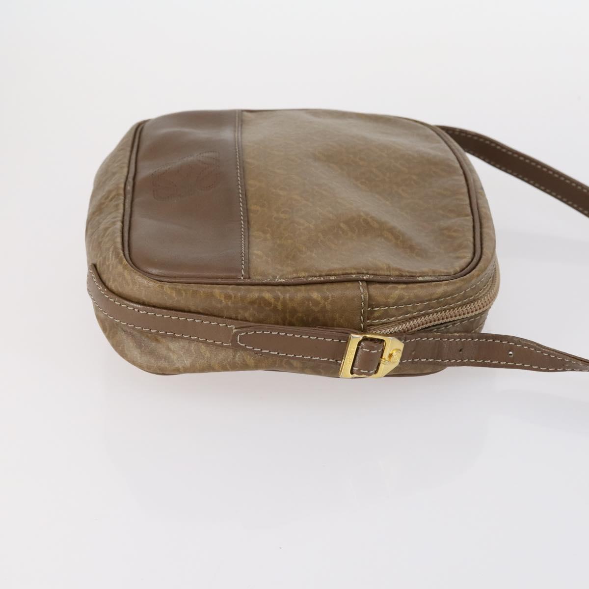 BALLY Loewe Shoulder Bag Canvas PVC Nylon 3Set Pink Brown Auth BA5852