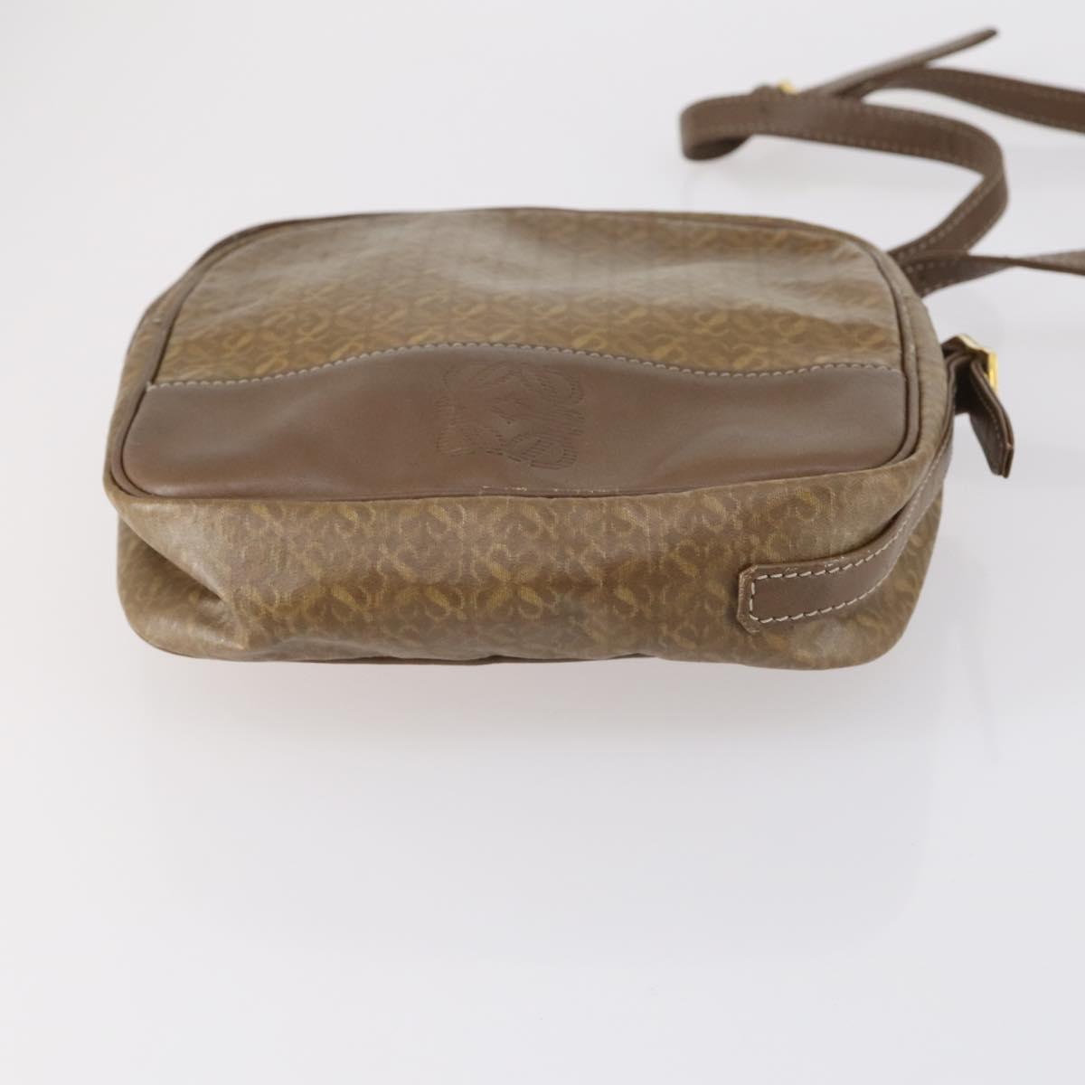 BALLY Loewe Shoulder Bag Canvas PVC Nylon 3Set Pink Brown Auth BA5852