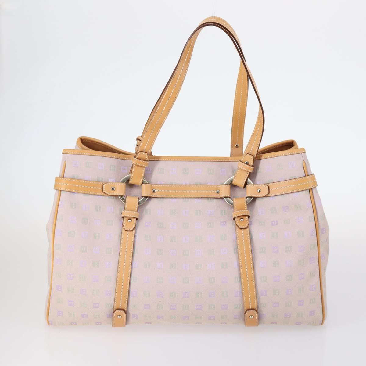 BALLY Loewe Shoulder Bag Canvas PVC Nylon 3Set Pink Brown Auth BA5852