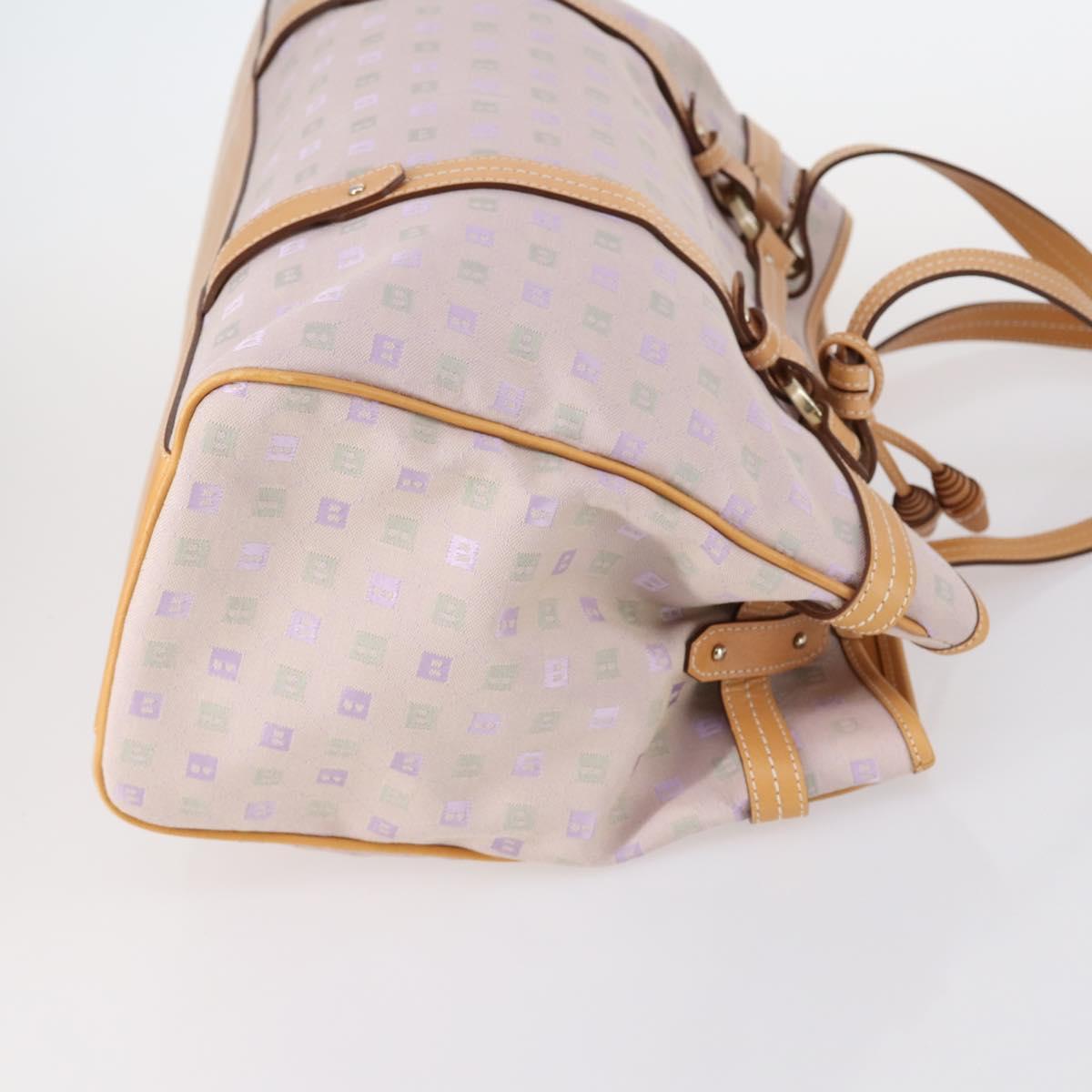 BALLY Loewe Shoulder Bag Canvas PVC Nylon 3Set Pink Brown Auth BA5852