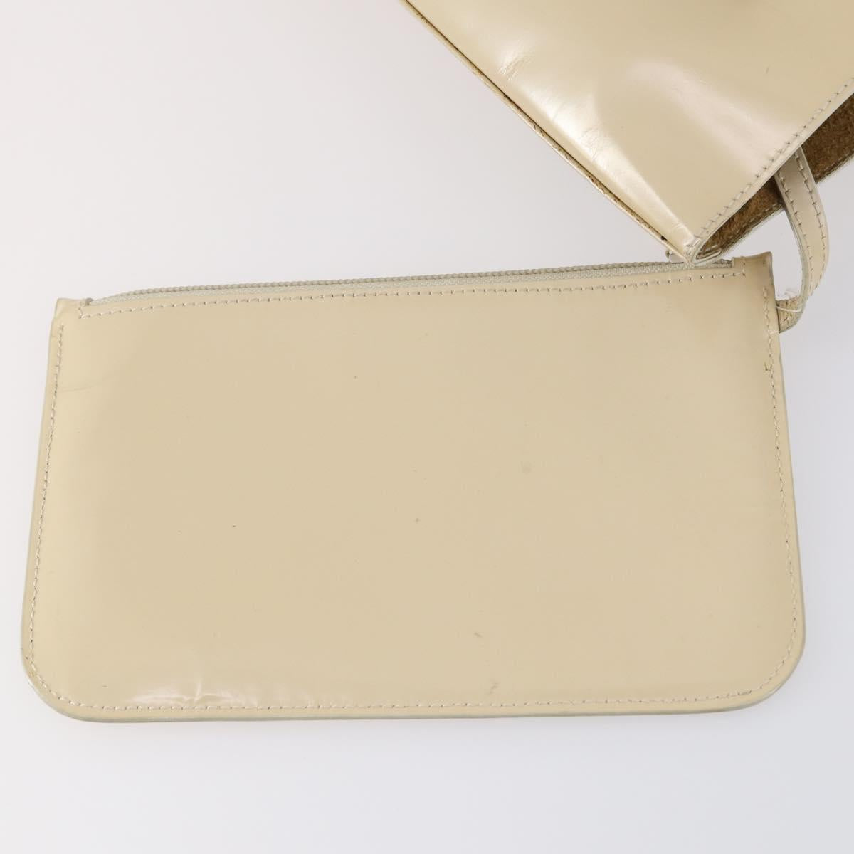GUCCI GG Supreme Shoulder Bag PVC Leather 3Set Beige Black Auth BA5854