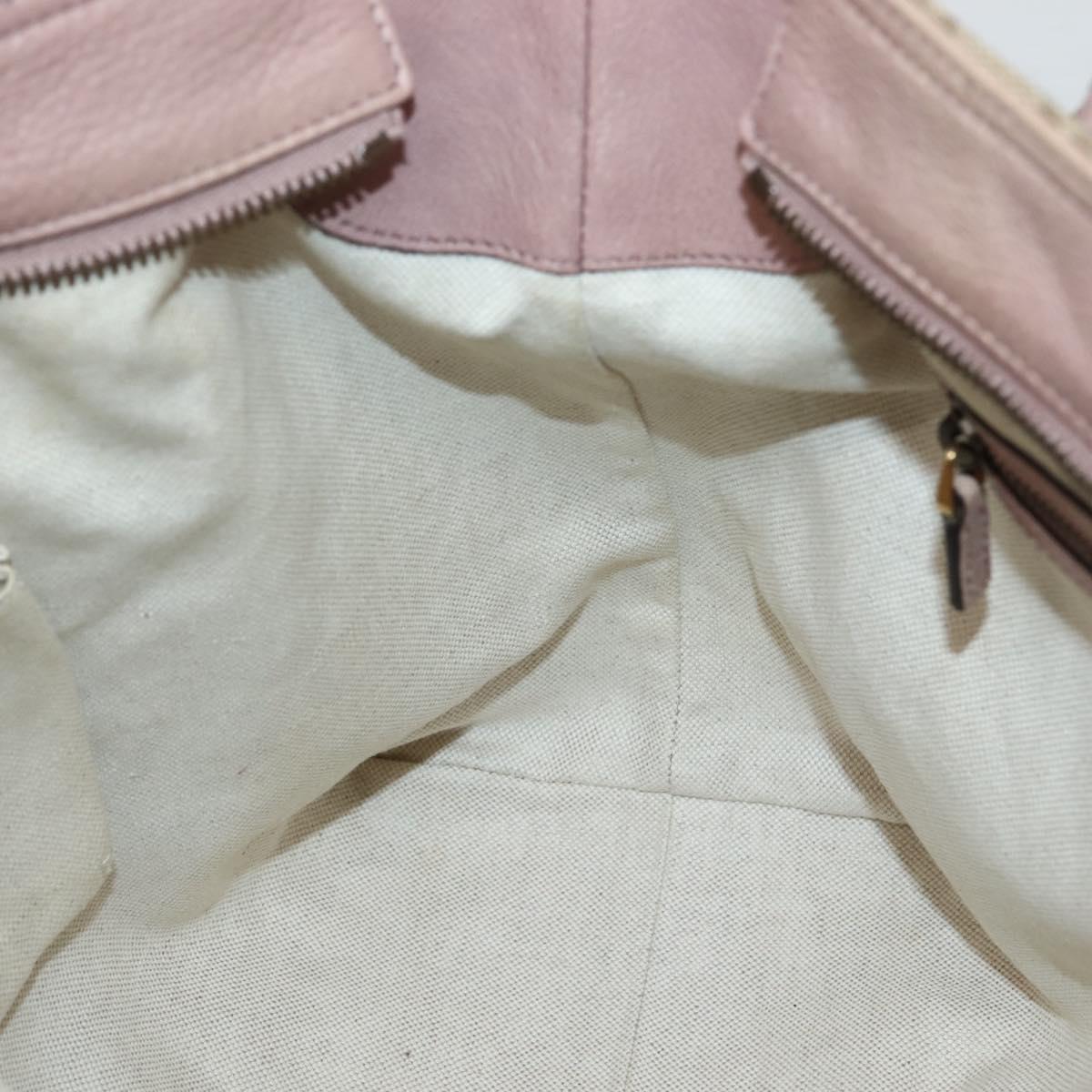 GUCCI GG Canvas Hand Bag 2way Beige Gold 323675 Auth BA5865