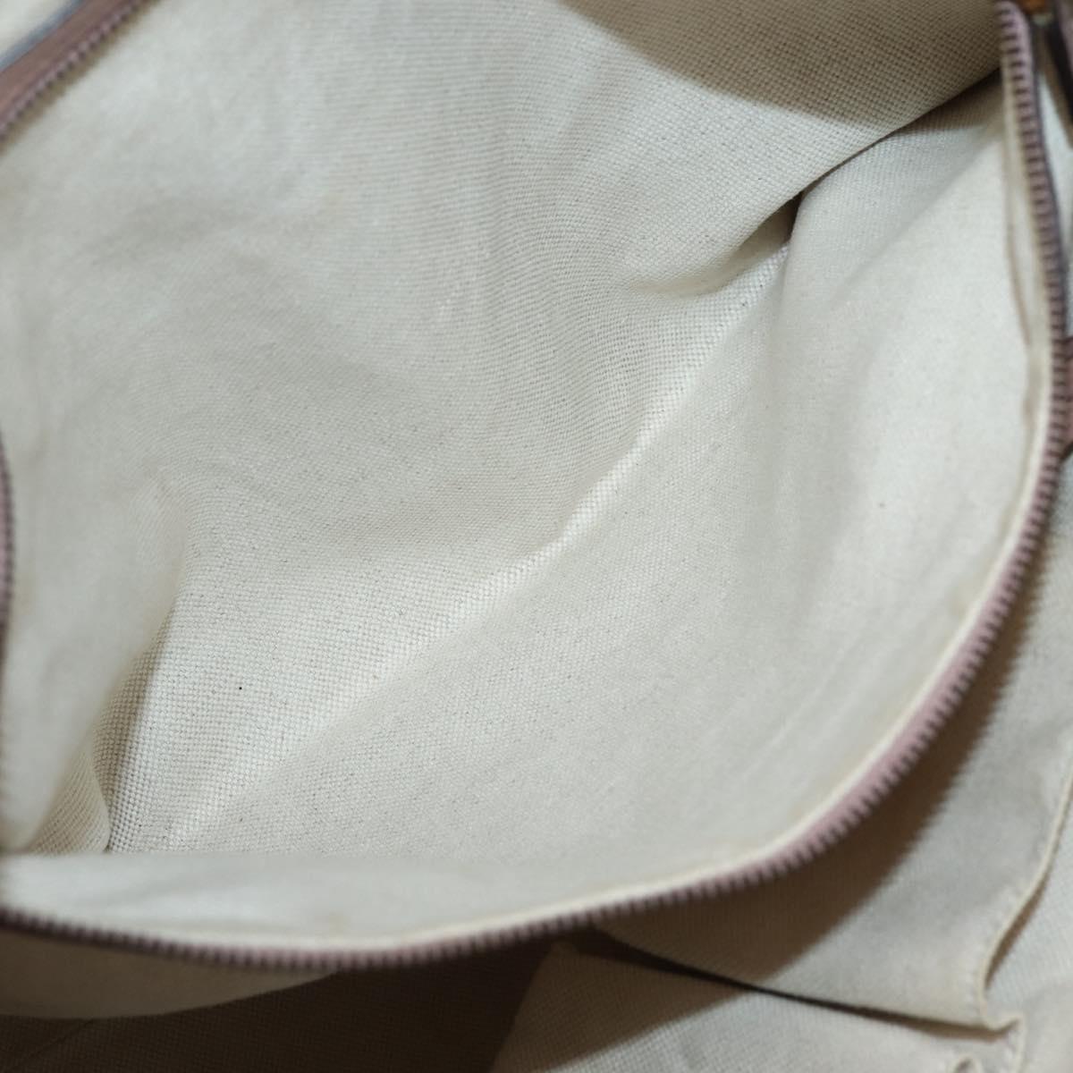 GUCCI GG Canvas Hand Bag 2way Beige Gold 323675 Auth BA5865