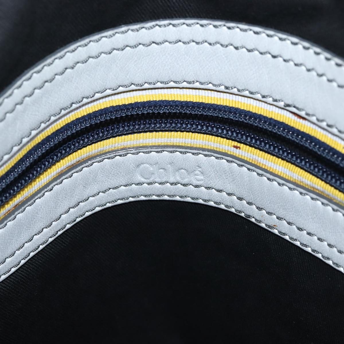 Chloe Hand Bag Leather Silver Auth BA5890