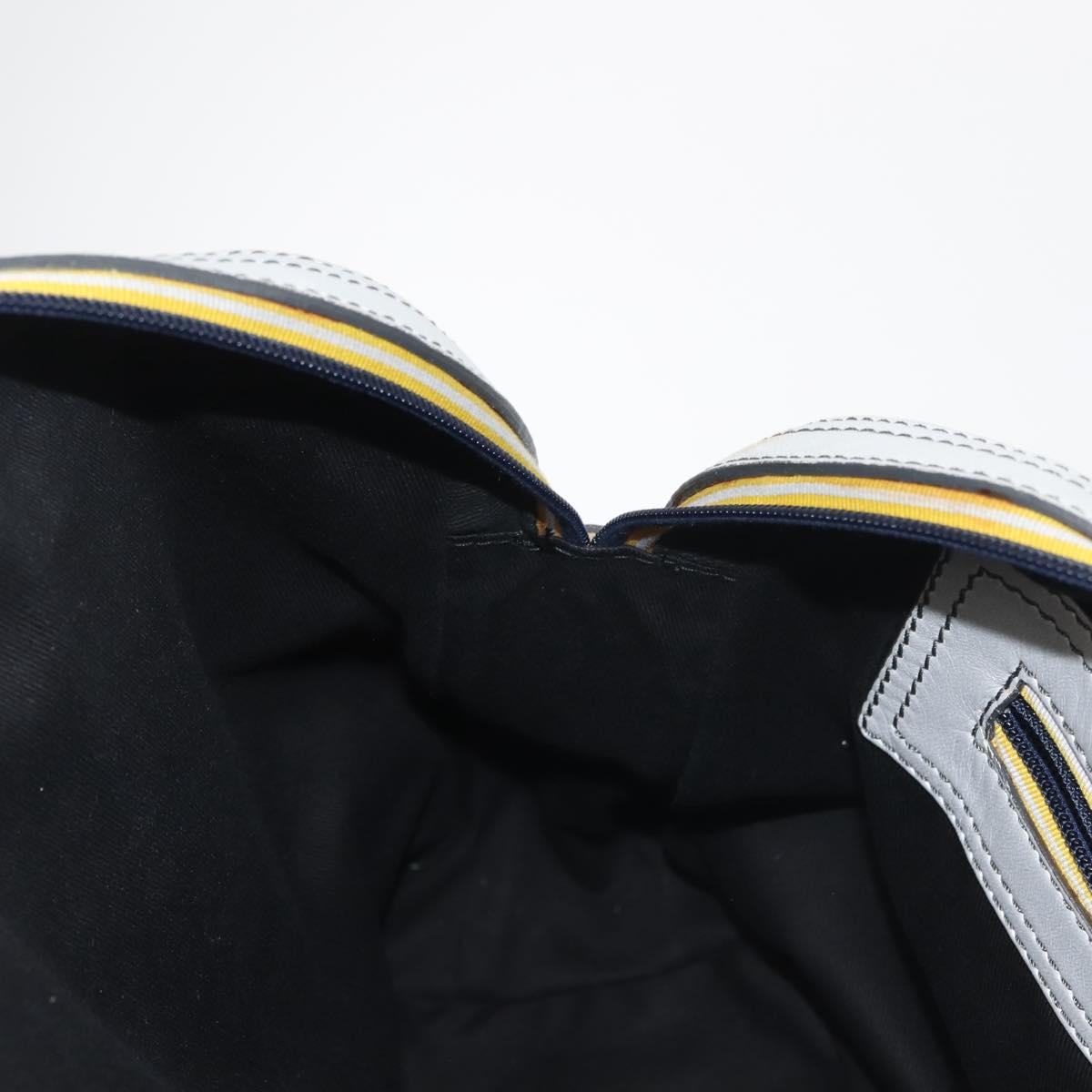 Chloe Hand Bag Leather Silver Auth BA5890