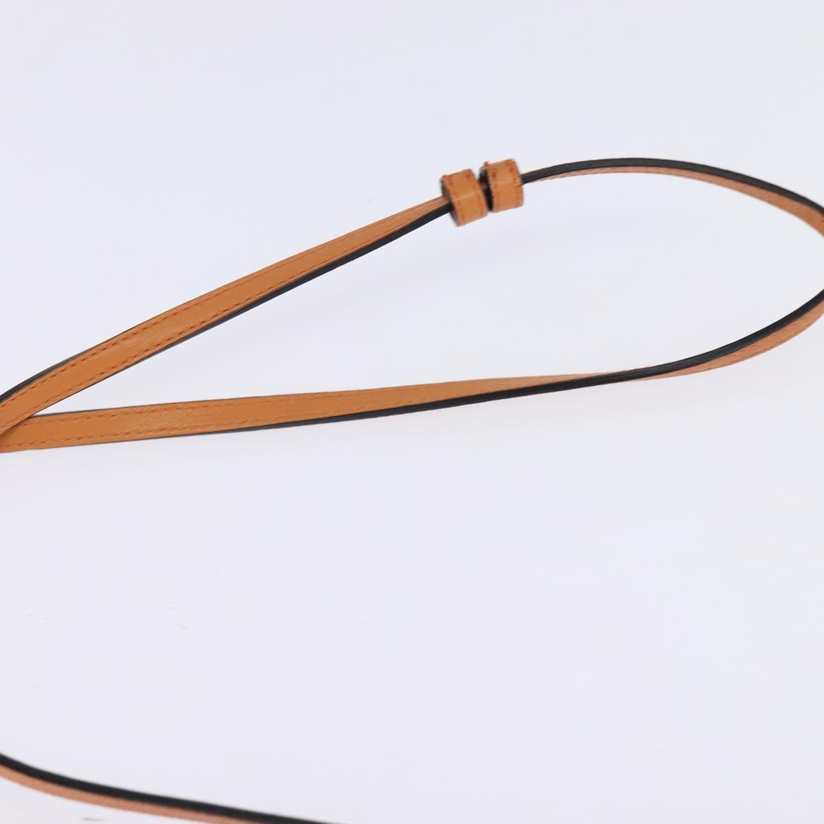 Chloe Shoulder Bag Leather Orange Gold Auth BA5902