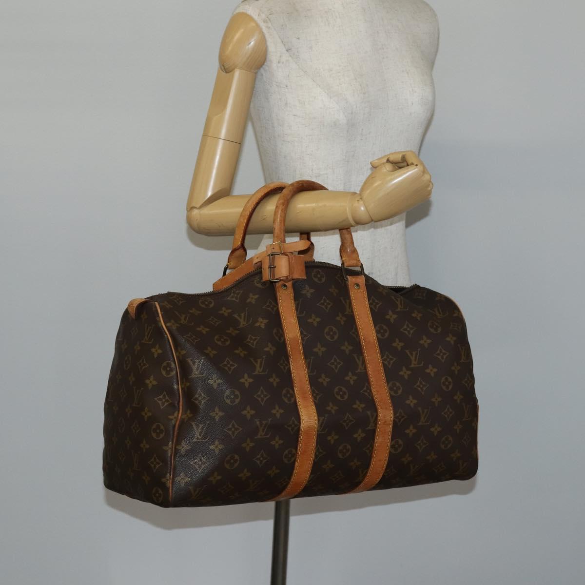 LOUIS VUITTON Monogram Keepall 45 Boston Bag M41428 LV Auth BA5907