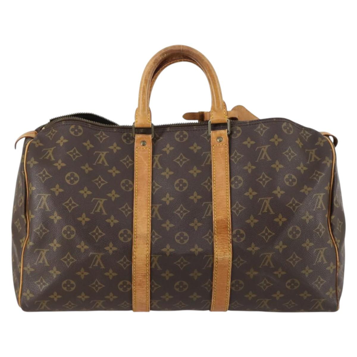 LOUIS VUITTON Monogram Keepall 45 Boston Bag M41428 LV Auth BA5907
