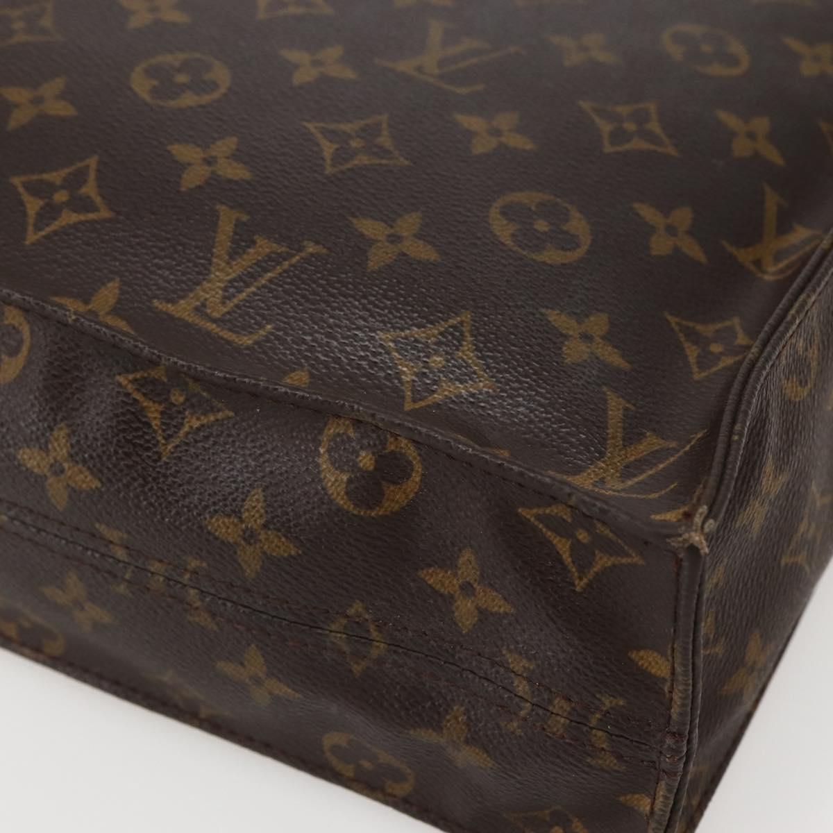 LOUIS VUITTON Monogram Sac Plat Hand Bag M51140 LV Auth BA5908