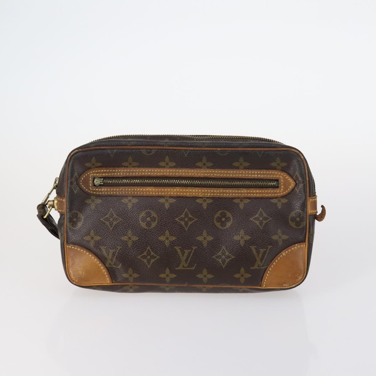 LOUIS VUITTON Monogram Clutch Bag 3Set LV Auth BA5918