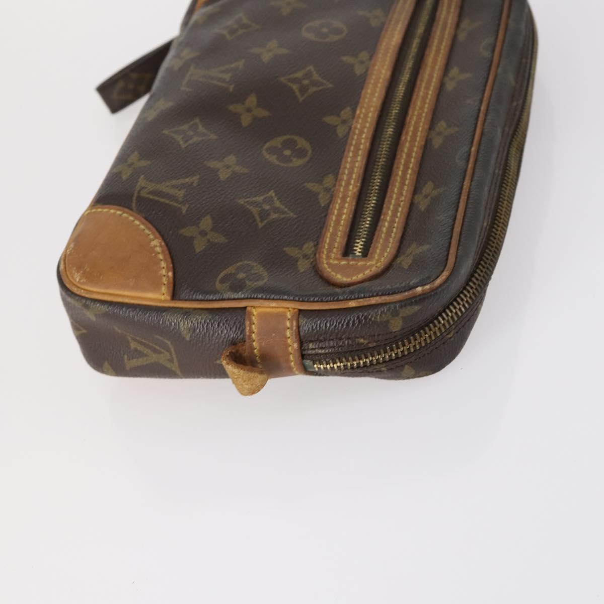 LOUIS VUITTON Monogram Clutch Bag 3 Set LV Auth BA5918