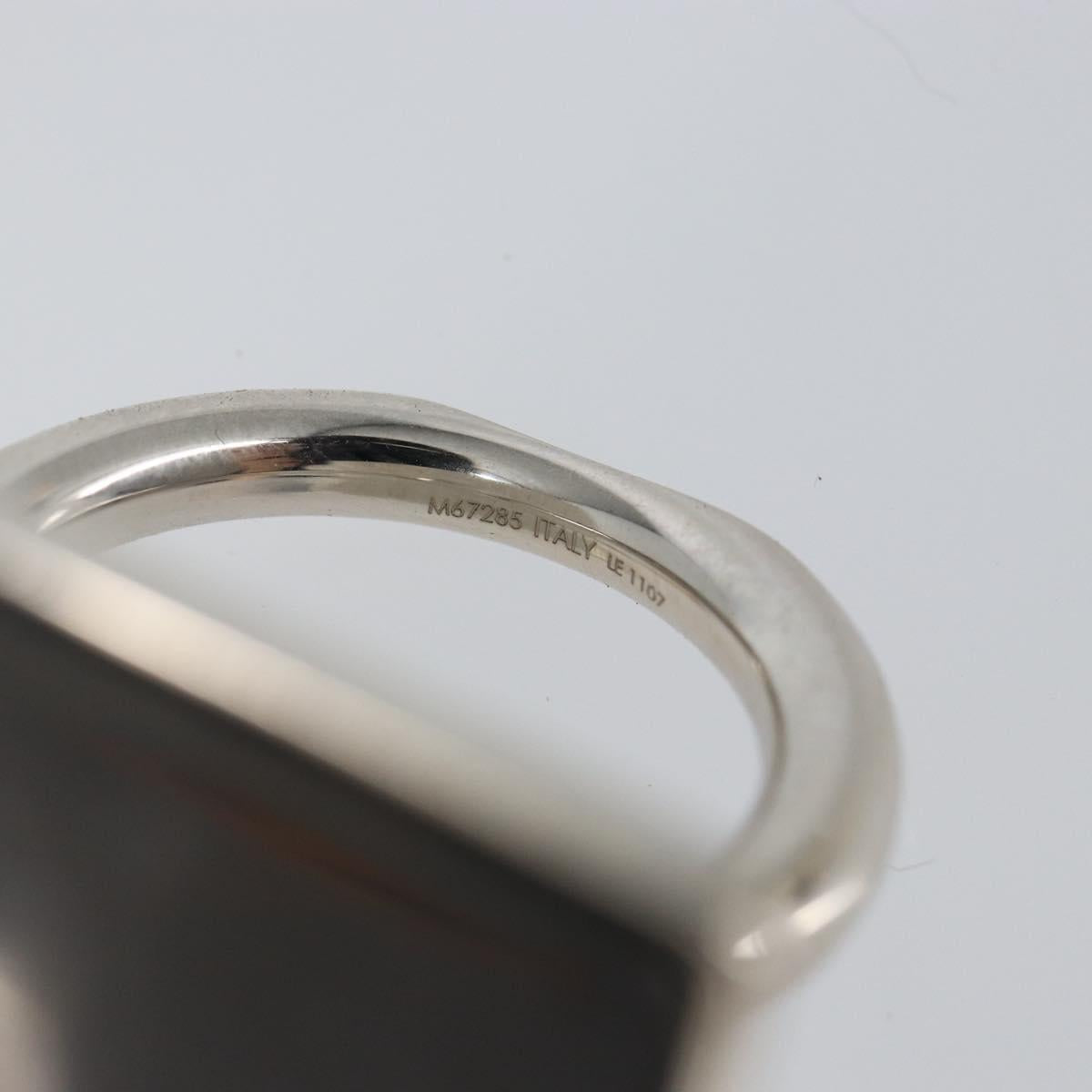 LOUIS VUITTON Monogram Support Telephone Nanogram Silver M67285 LV Auth BA5920