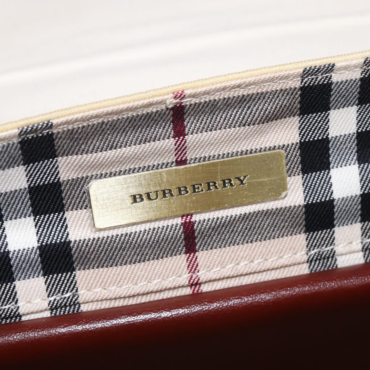 BURBERRY Shoulder Bag Canvas Beige Auth BA5950