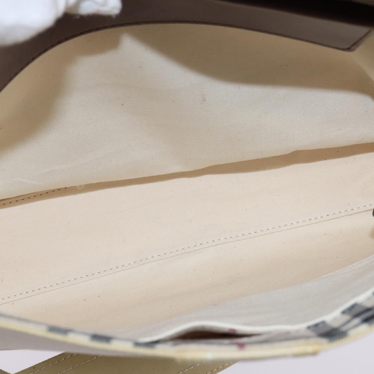 BURBERRY Shoulder Bag Canvas Beige Auth BA5950