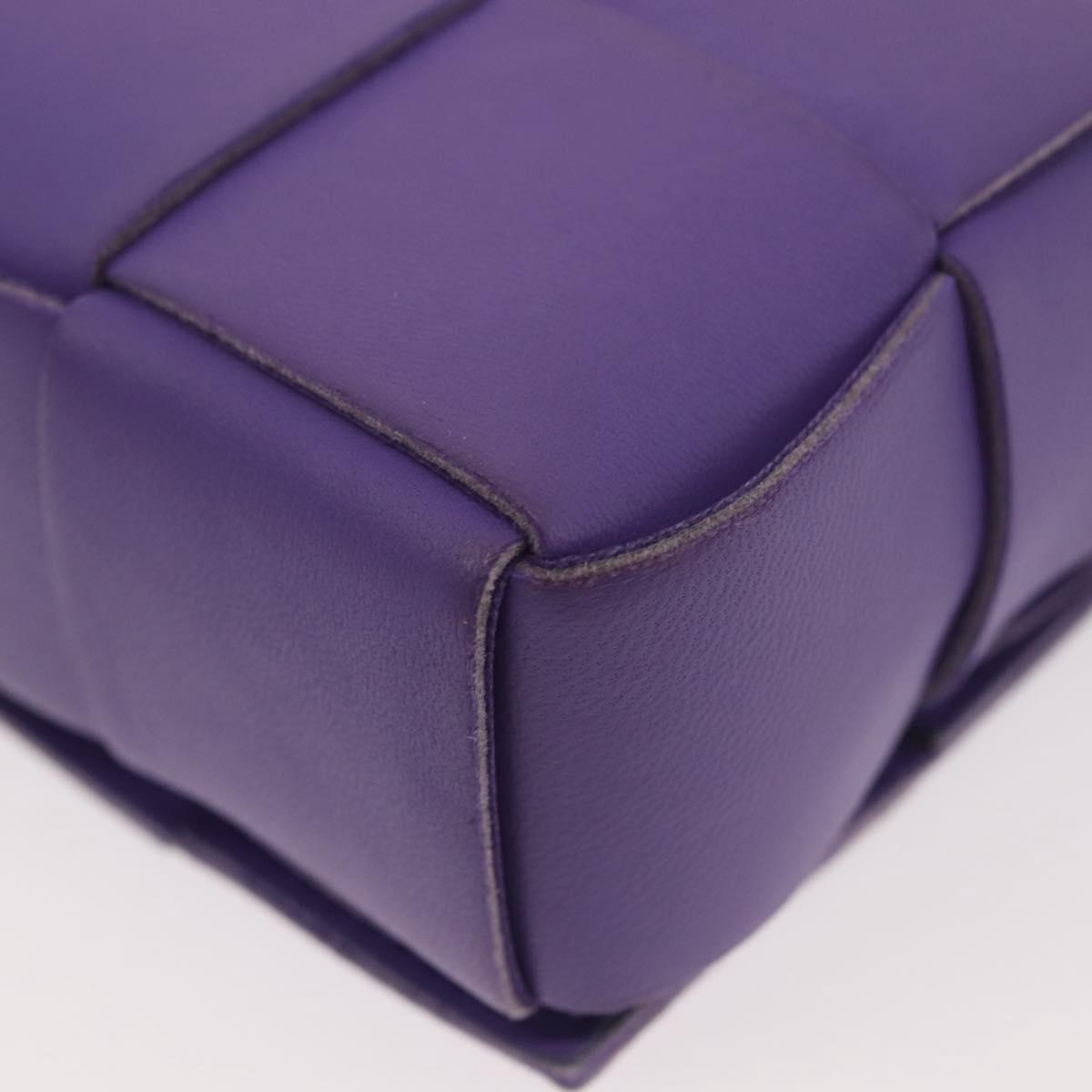 BOTTEGA VENETA MAXI INTRECCIATO Candy Cassette Bag Leather Purple Auth BA5953