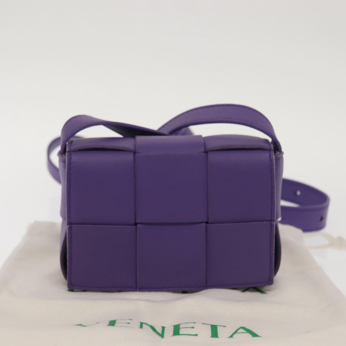 BOTTEGA VENETA MAXI INTRECCIATO Candy Cassette Bag Leather Purple Auth BA5953