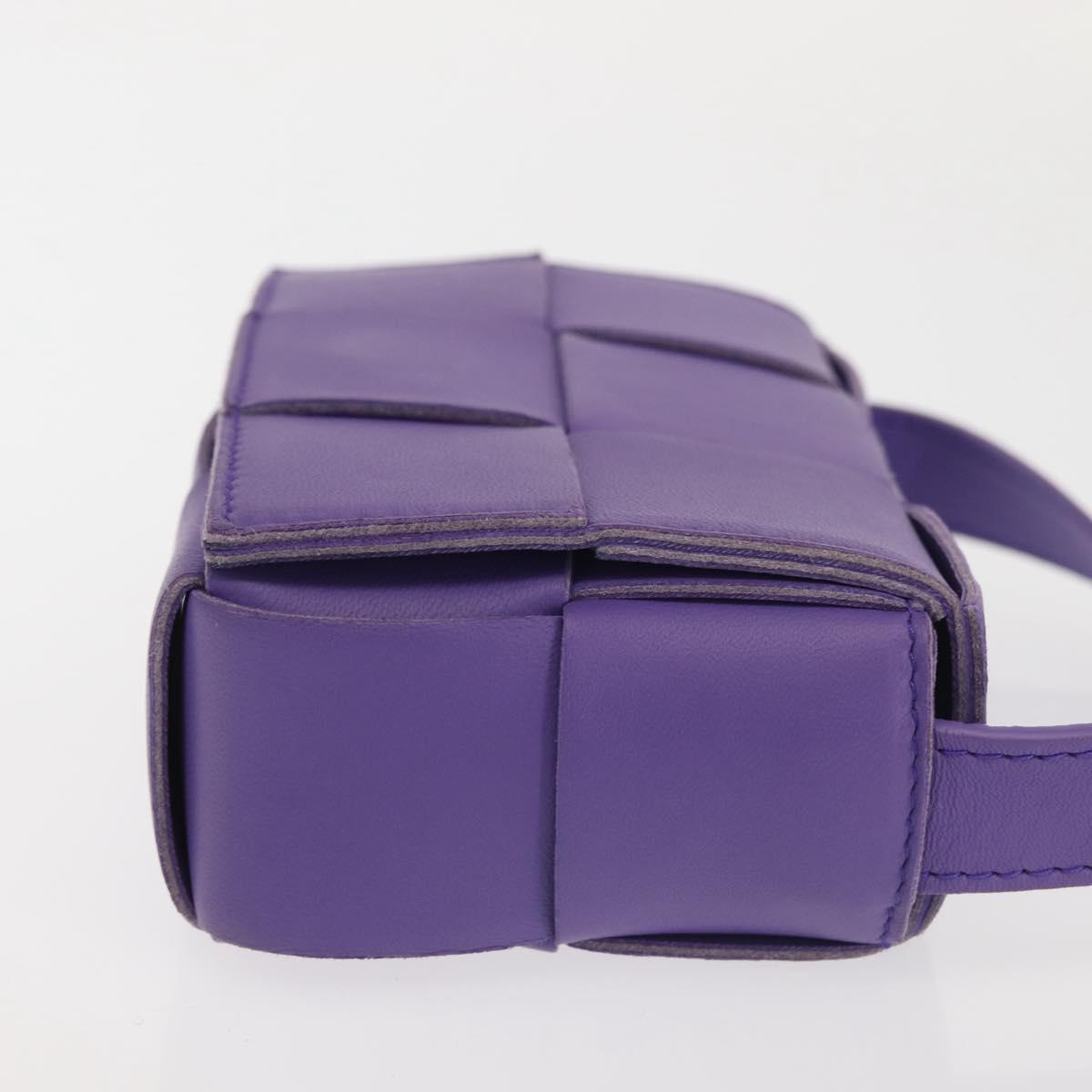 BOTTEGA VENETA MAXI INTRECCIATO Candy Cassette Bag Leather Purple Auth BA5953