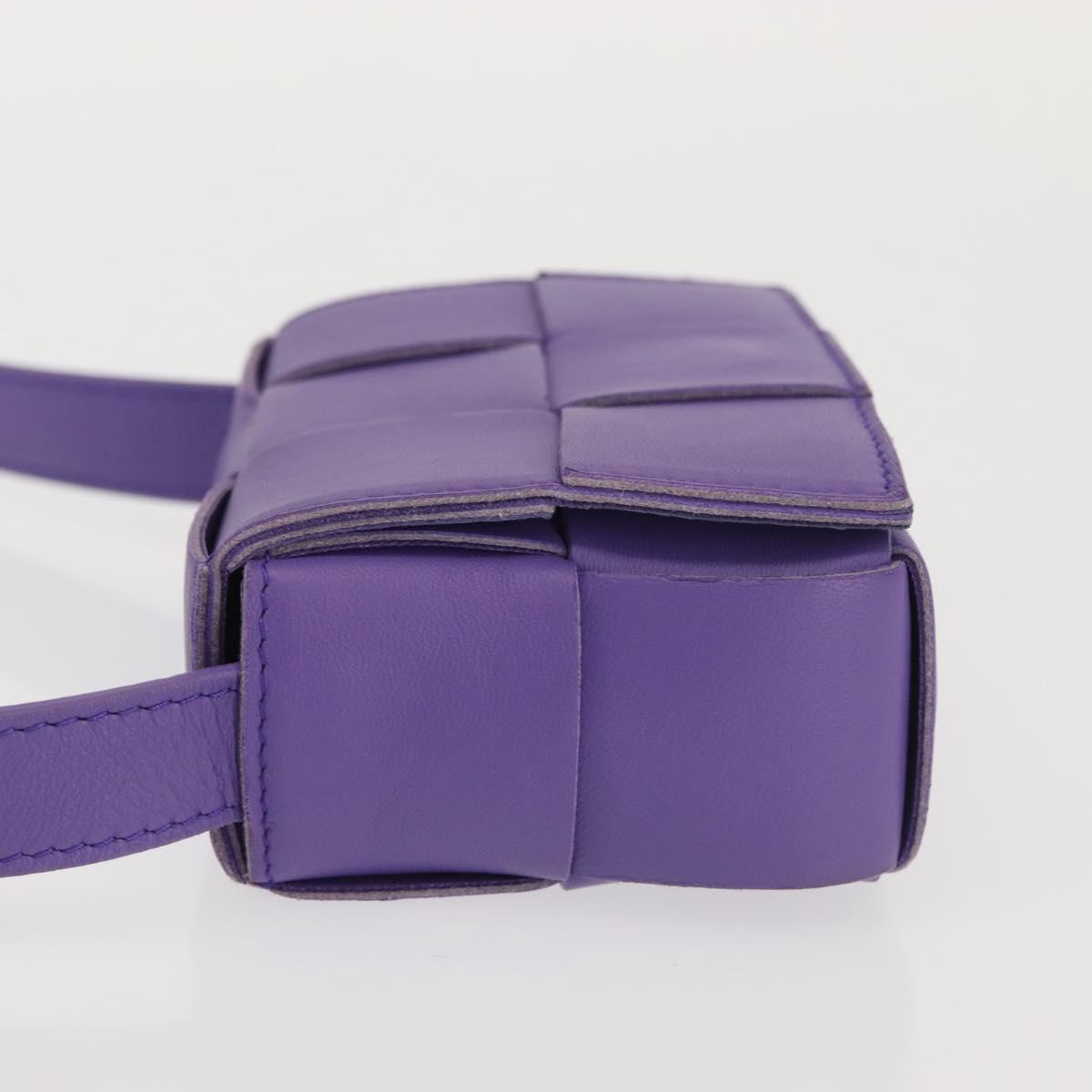 BOTTEGA VENETA MAXI INTRECCIATO Candy Cassette Bag Leather Purple Auth BA5953