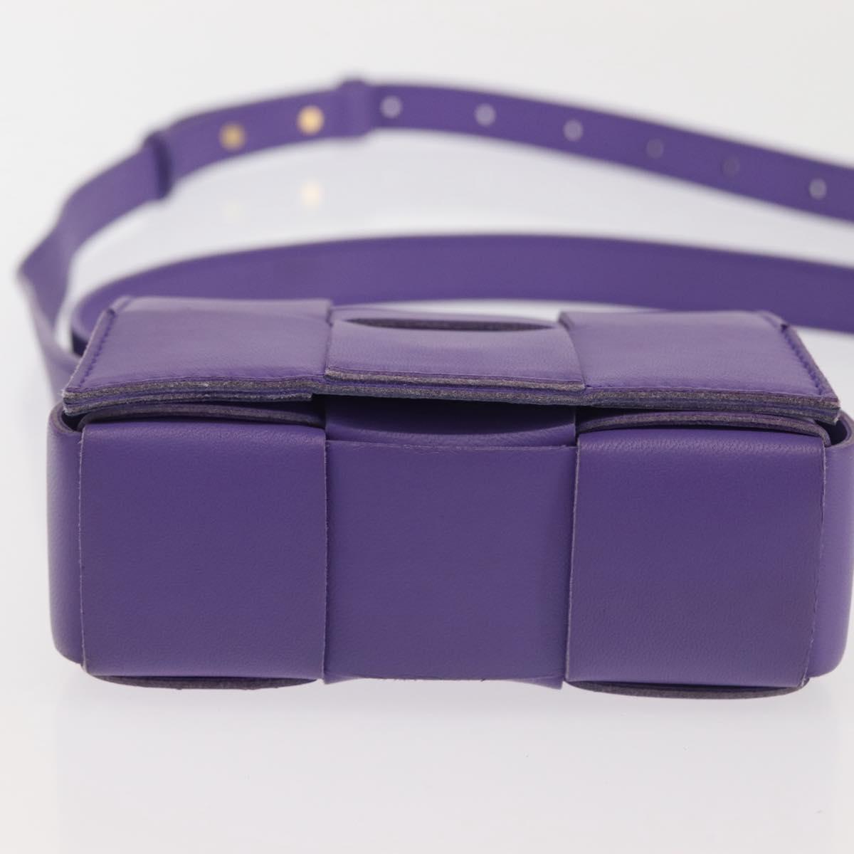 BOTTEGA VENETA MAXI INTRECCIATO Candy Cassette Bag Leather Purple Auth BA5953