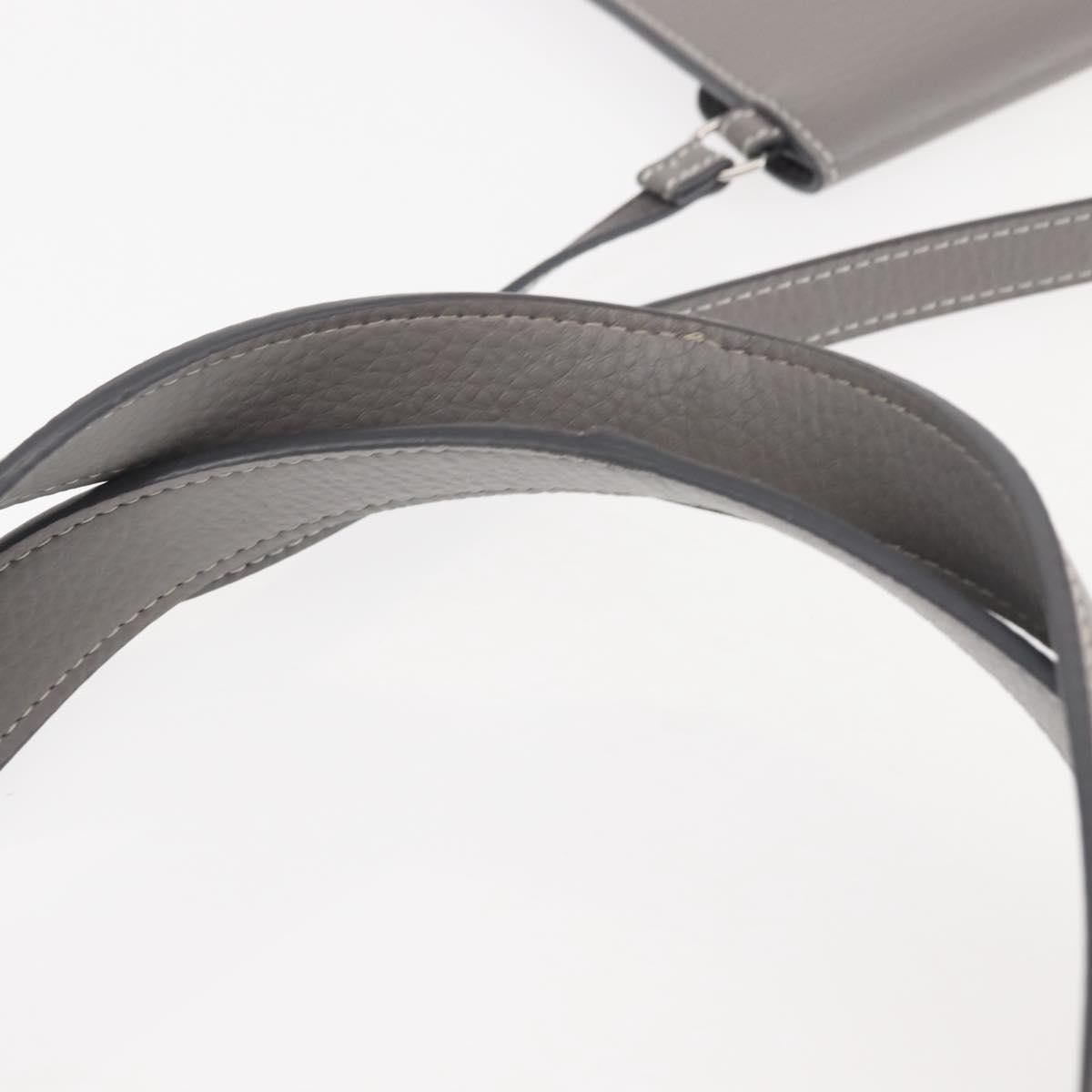 Stella MacCartney Hand Bag Leather 2way Gray Silver Auth BA5955