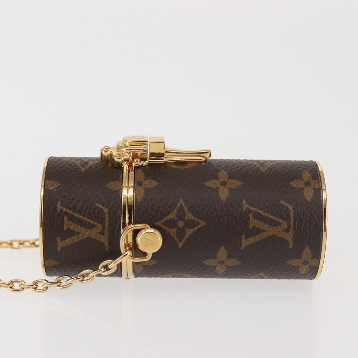 LOUIS VUITTON Monogram Lipstick Case Cosmetic Pouch MP2406 LV Auth BA5961