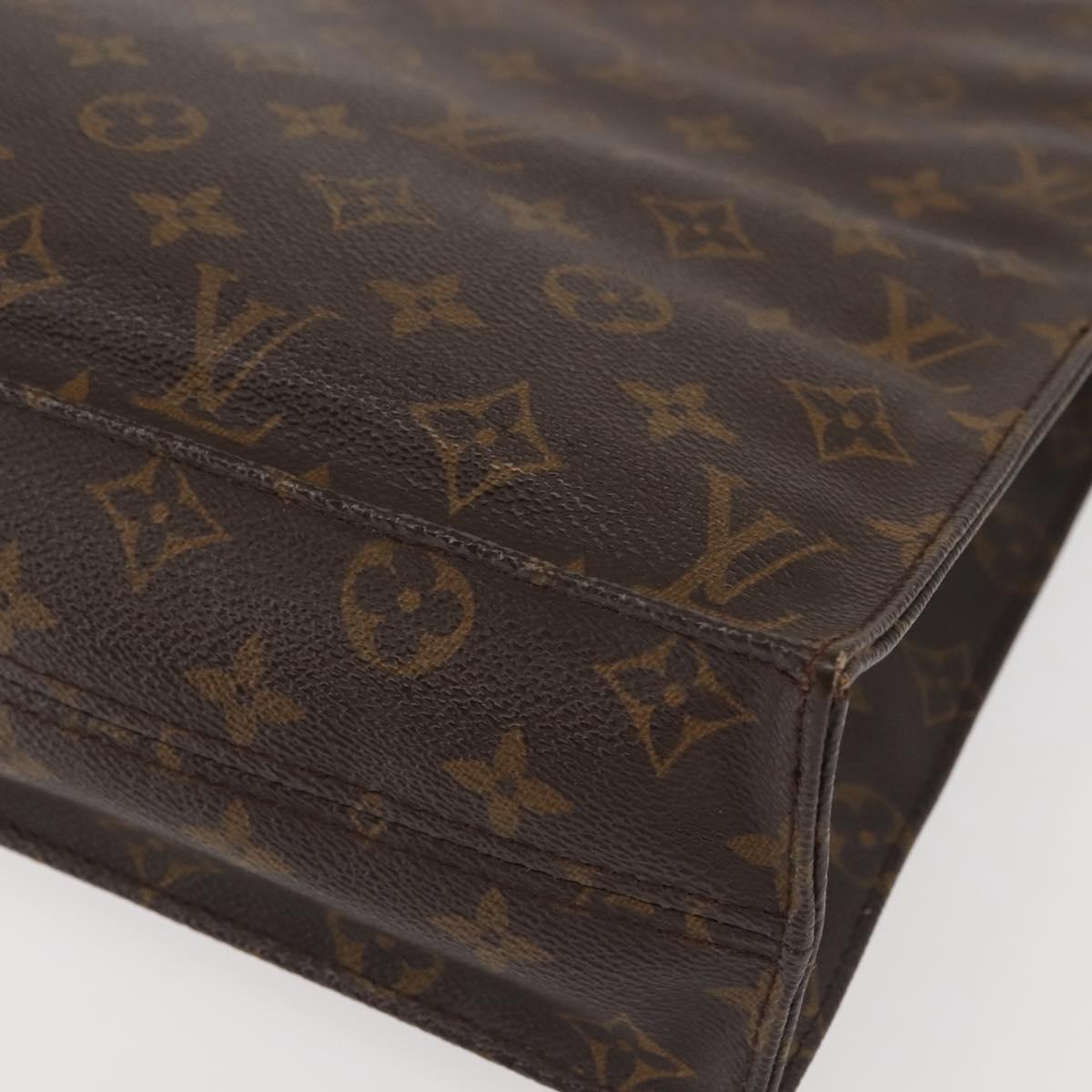 LOUIS VUITTON Monogram Sac Plat Hand Bag M51140 LV Auth BA5984
