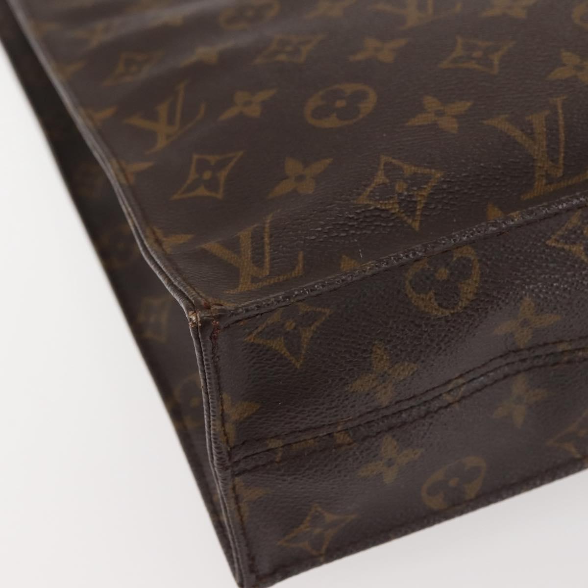 LOUIS VUITTON Monogram Sac Plat Hand Bag M51140 LV Auth BA5984