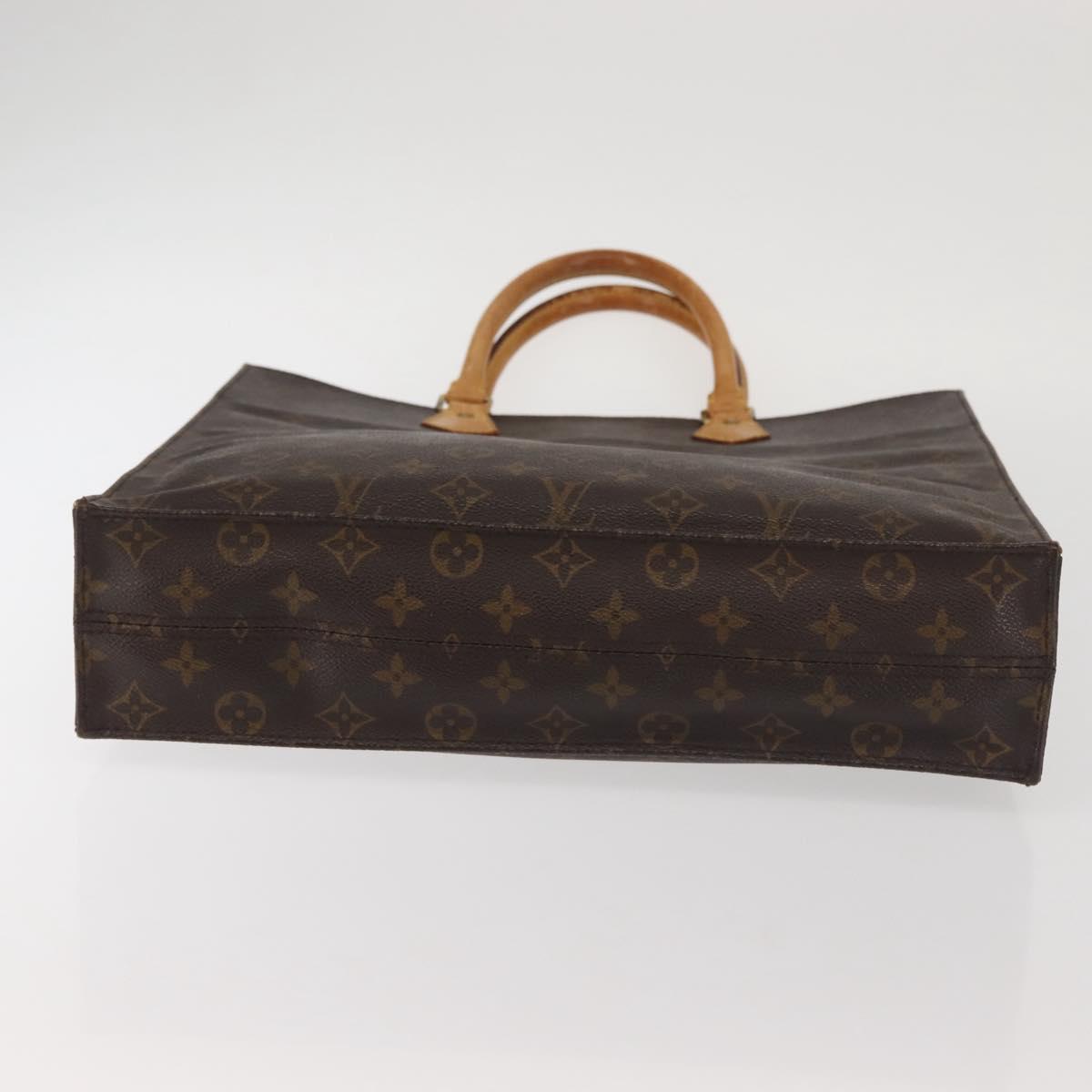 LOUIS VUITTON Monogram Sac Plat Hand Bag M51140 LV Auth BA5984