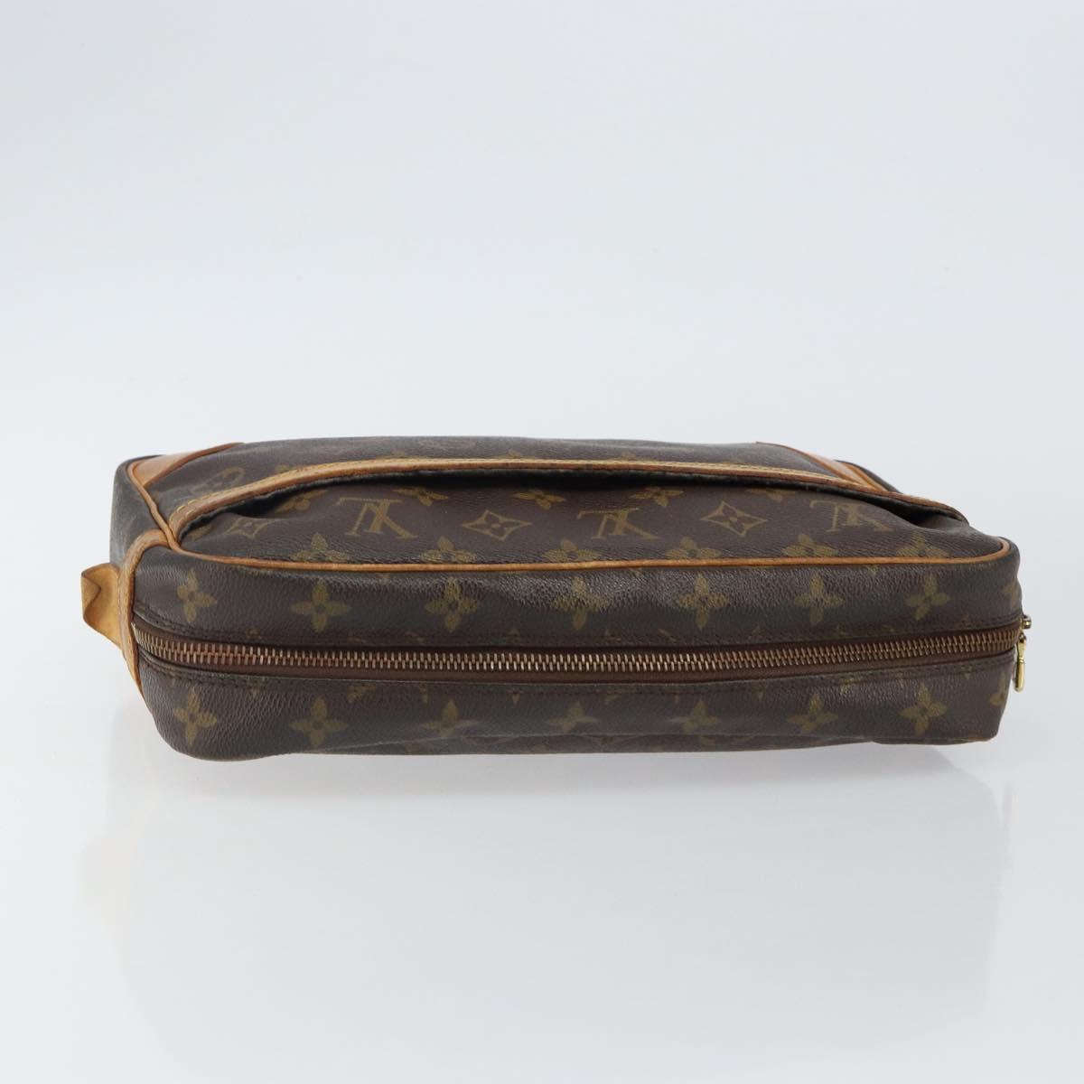 LOUIS VUITTON Monogram Compiegne 28 Clutch Bag M51845 LV Auth BA5992