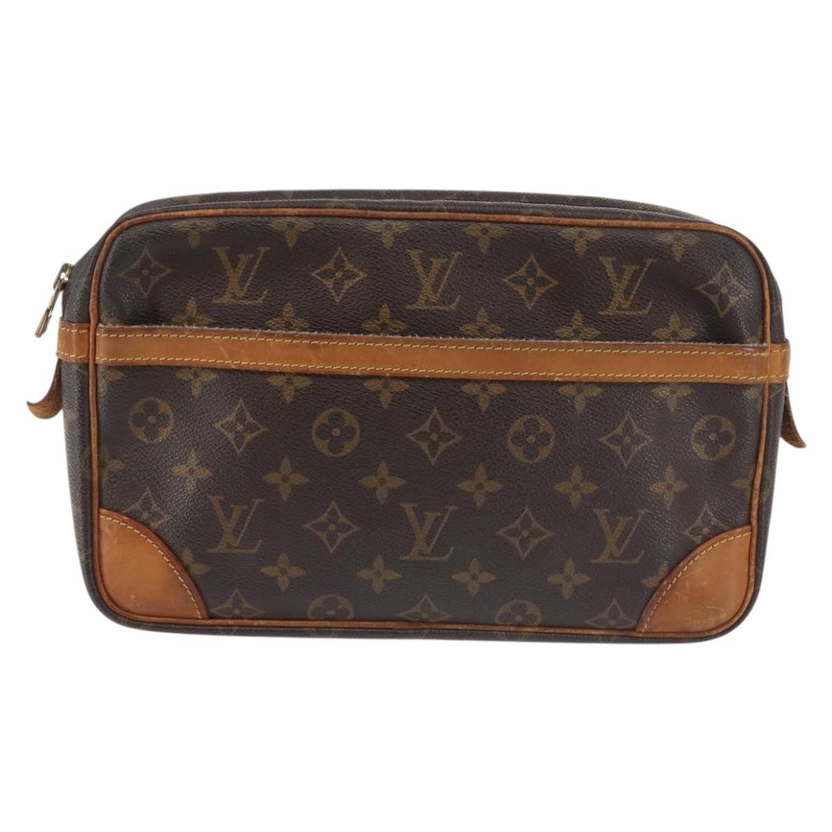 LOUIS VUITTON Monogram Compiegne 28 Clutch Bag M51845 LV Auth BA5993