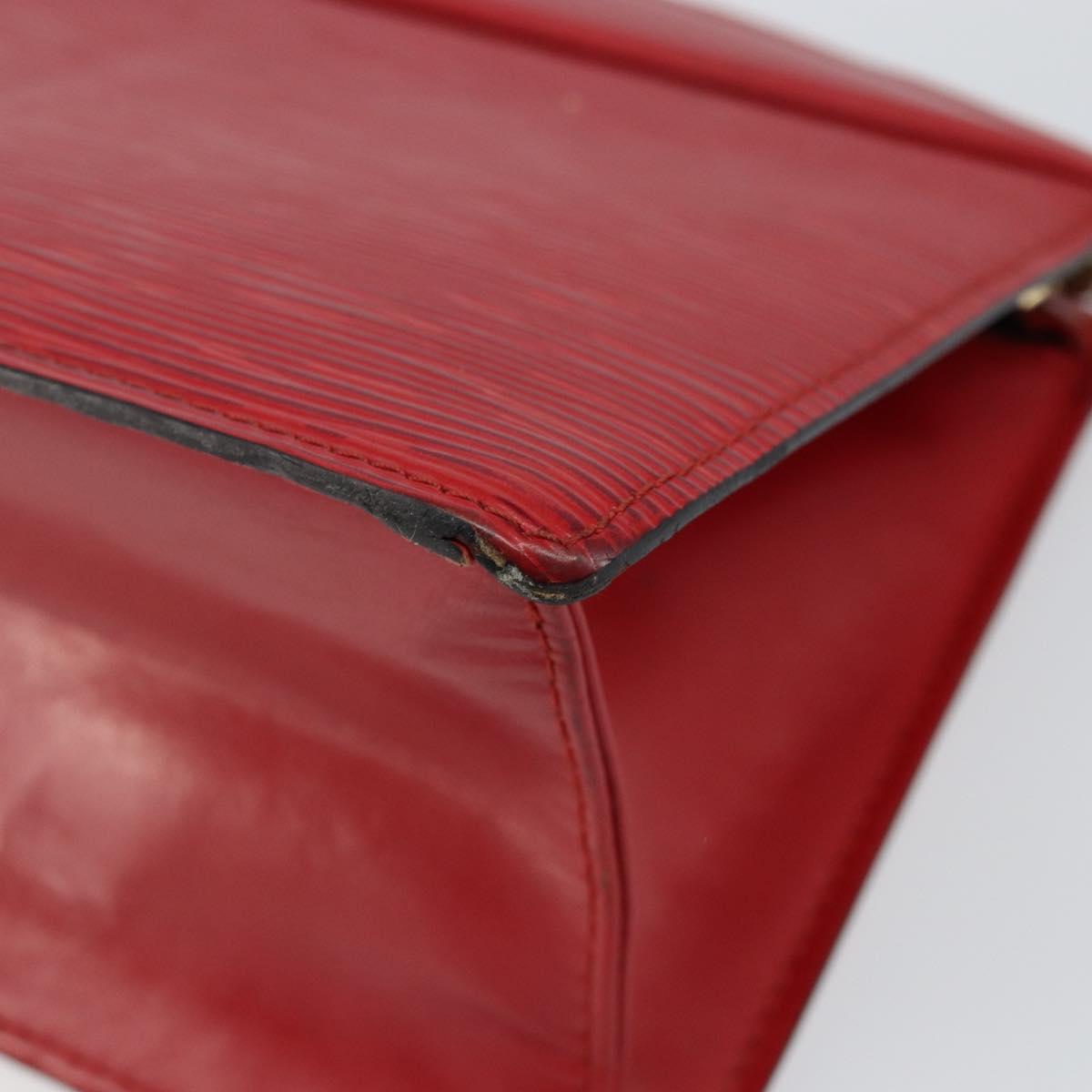 LOUIS VUITTON Epi Trousse Crete Clutch Bag Red M48407 LV Auth BA5996