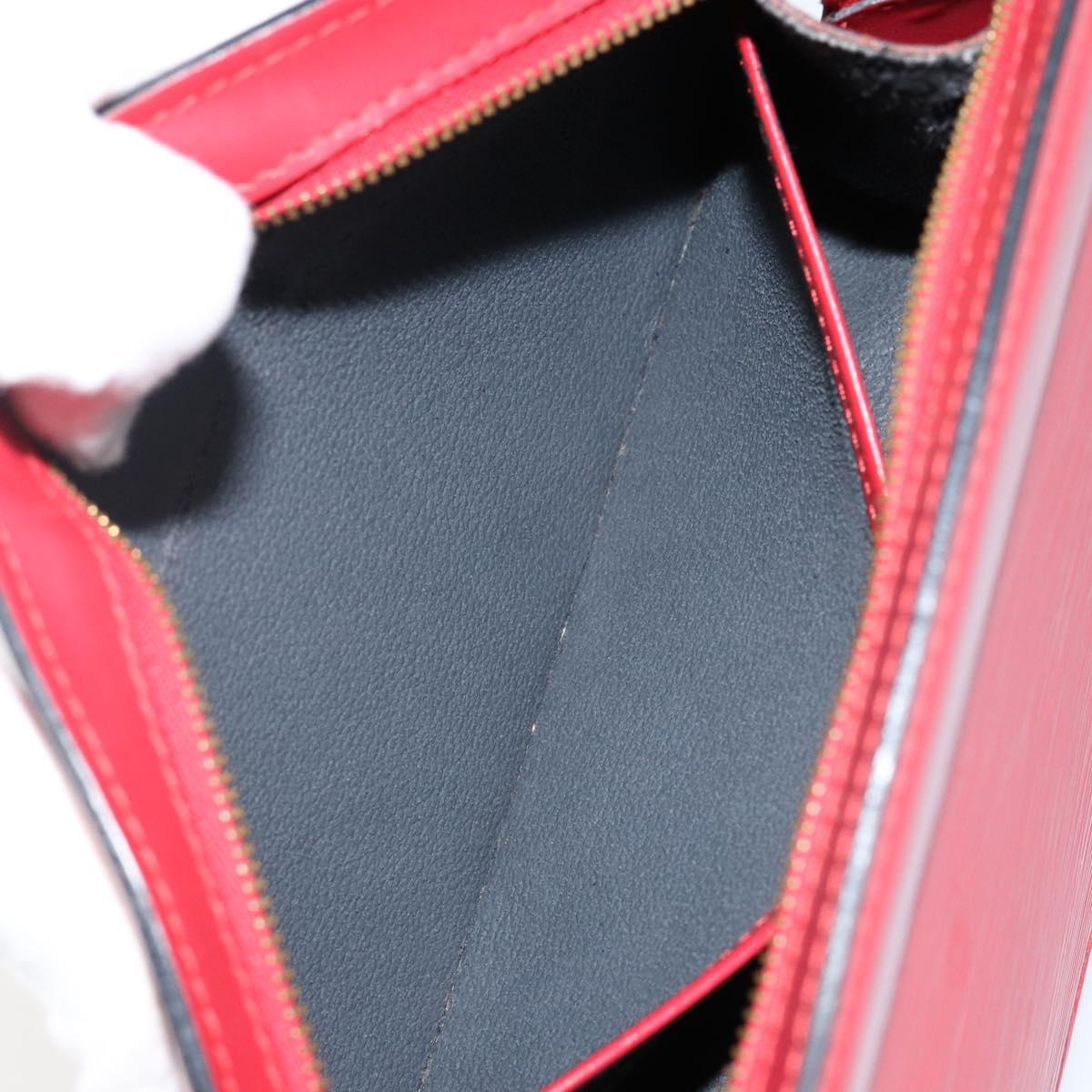 LOUIS VUITTON Epi Trousse Crete Clutch Bag Red M48407 LV Auth BA5996