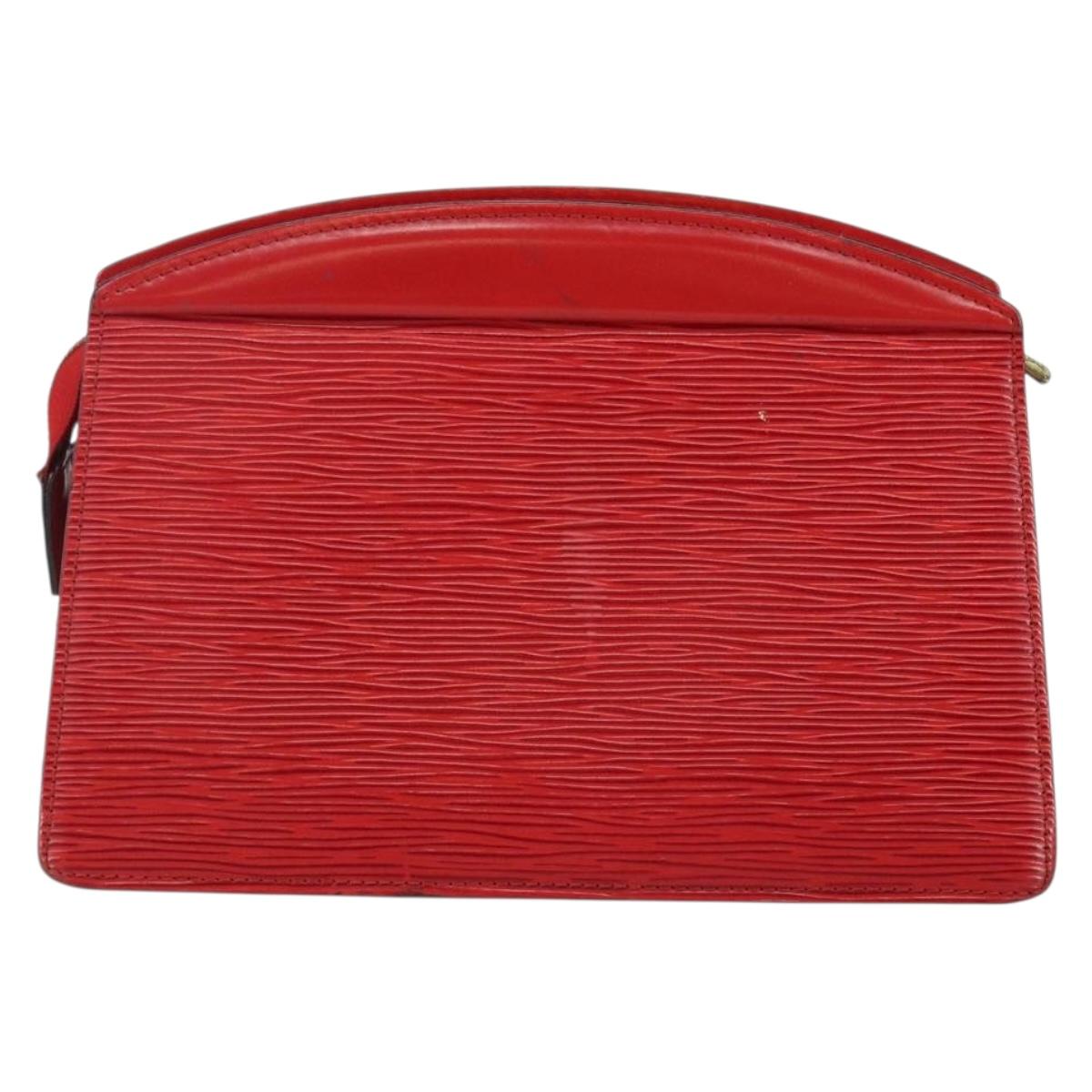 LOUIS VUITTON Epi Trousse Crete Clutch Bag Red M48407 LV Auth BA5996