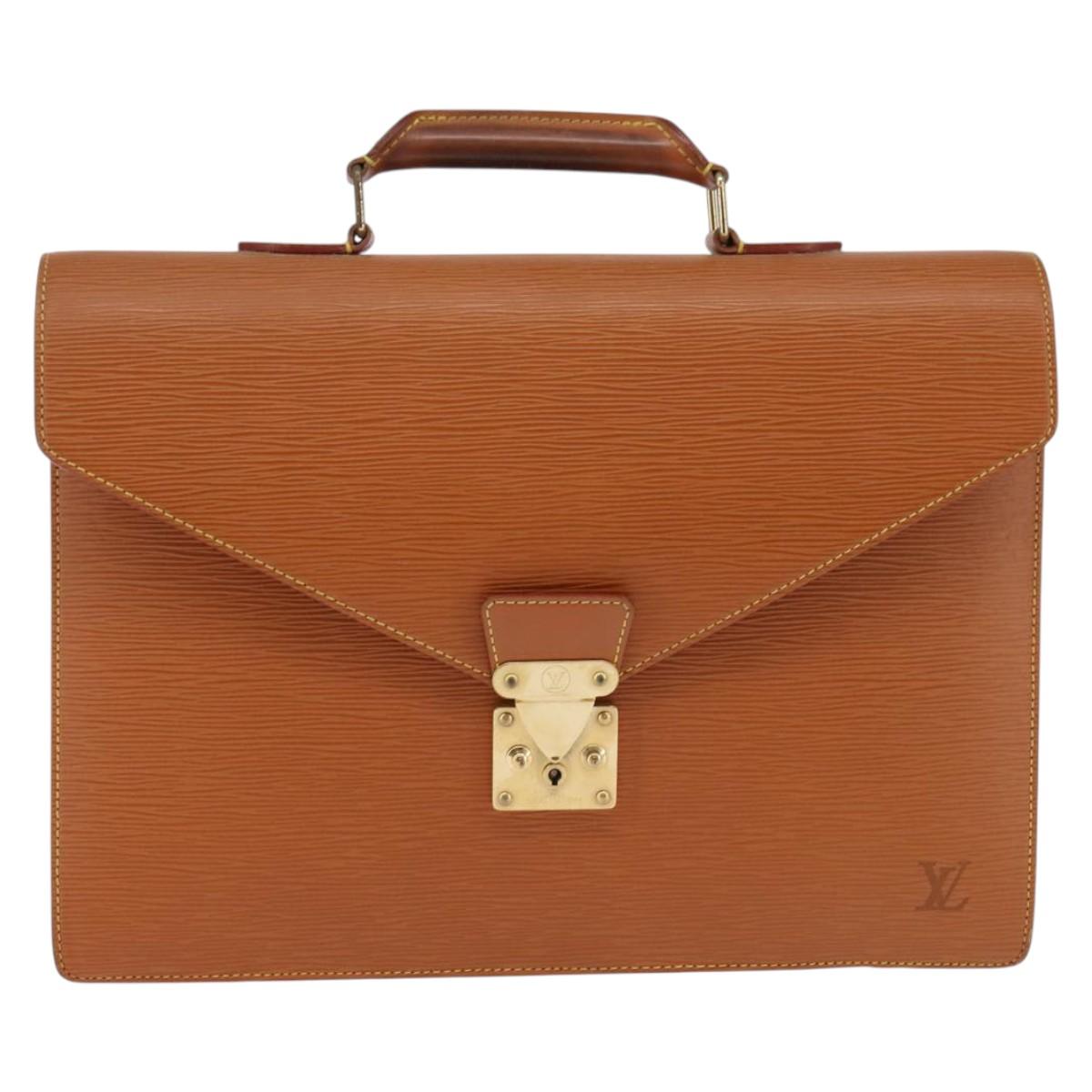 LOUIS VUITTON Epi Serviette Conseiller Briefcase Gold M54428 LV Auth BA5997
