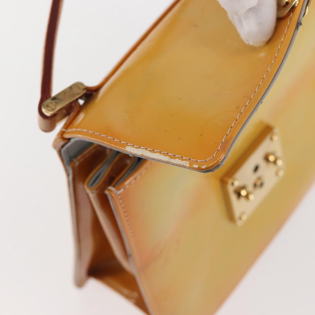 LOUIS VUITTON Monogram Vernis Spring Street Hand Bag Gris M91029 LV Auth BA6002