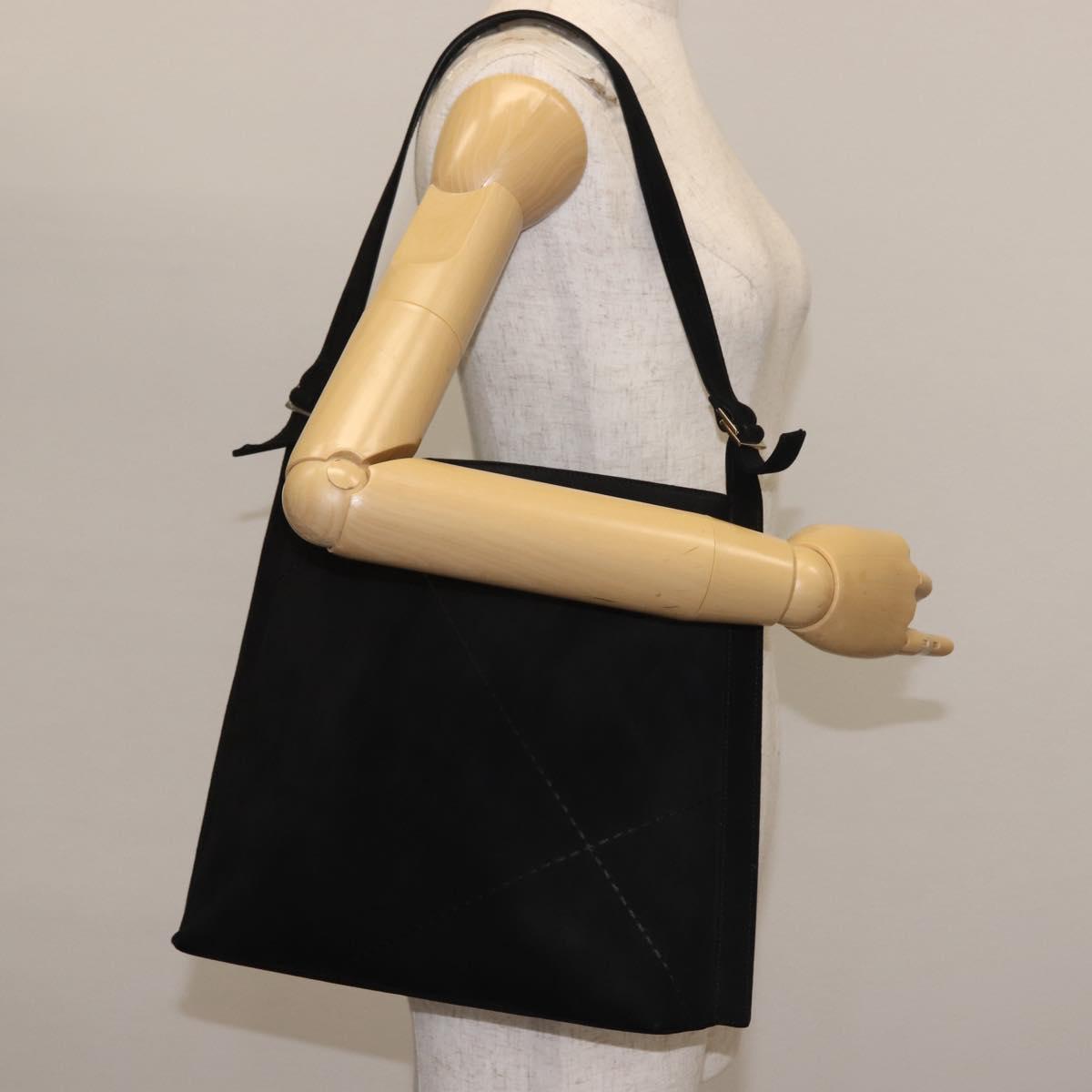 Salvatore Ferragamo Shoulder Bag Suede Gray Silver Auth BA6020