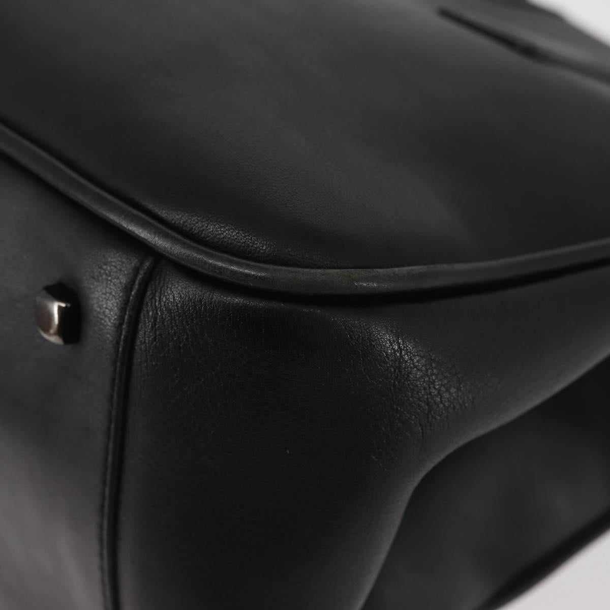 Salvatore Ferragamo Vala Shoulder Bag Leather Black Silver Auth BA6023