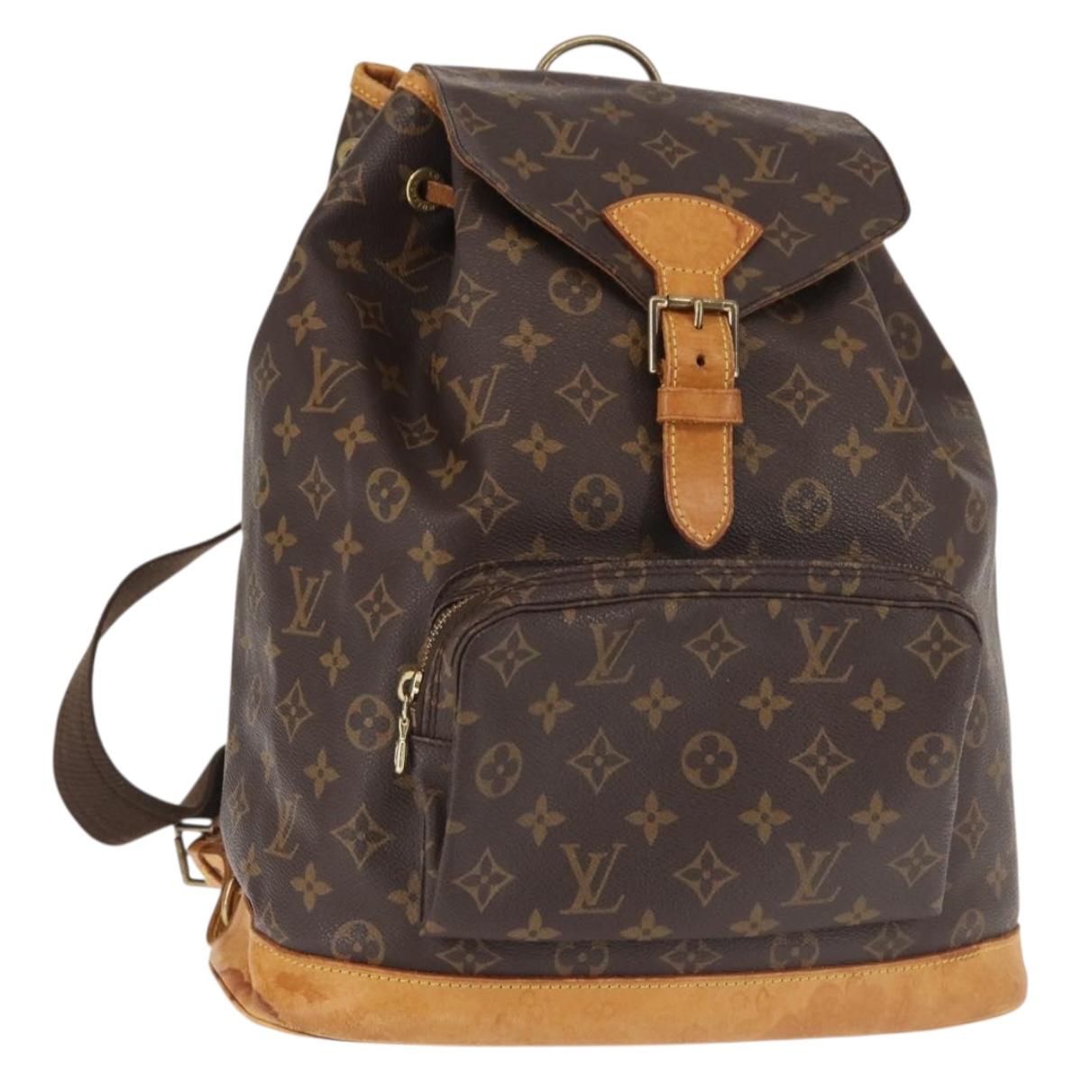 LOUIS VUITTON Monogram Montsouris GM Backpack M51135 LV Auth BA6032