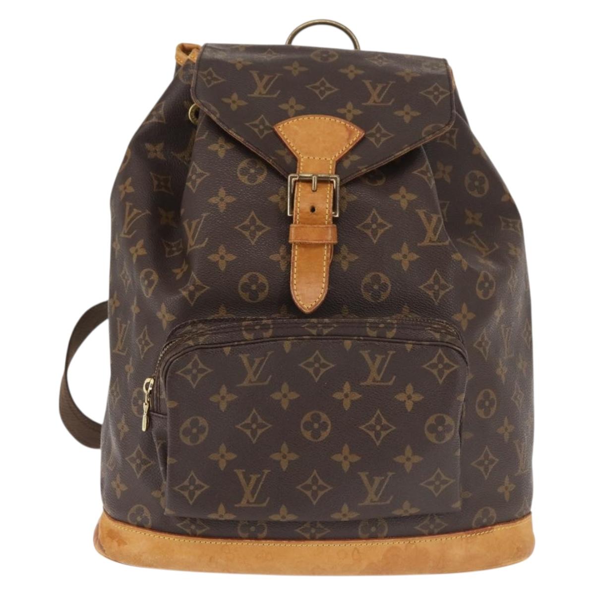 LOUIS VUITTON Monogram Montsouris GM Backpack M51135 LV Auth BA6032