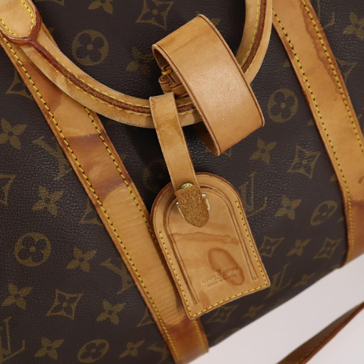 LOUIS VUITTON Monogram Keepall Bandouliere 55 Boston Bag M41414 LV Auth BA6044