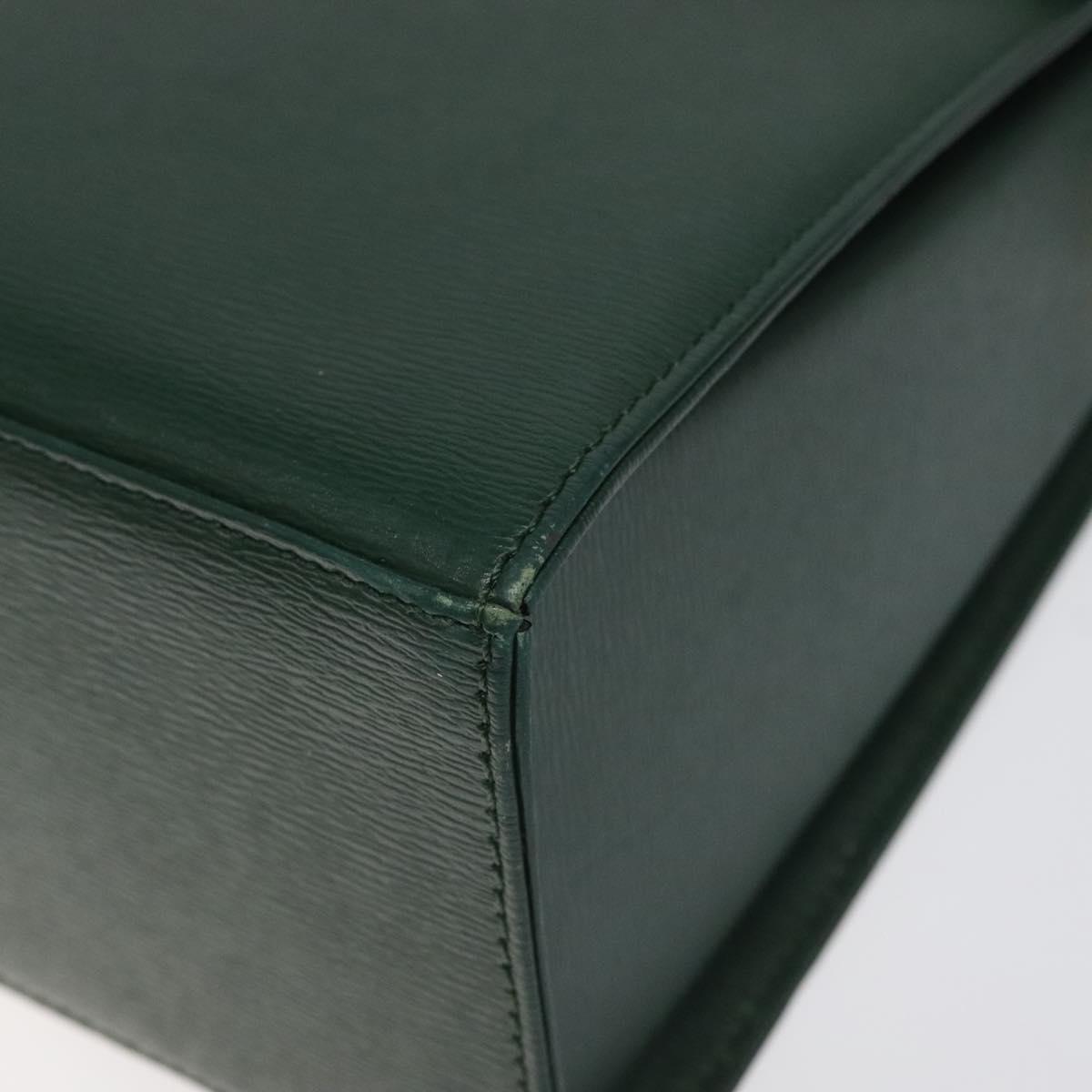 Christian Dior Shoulder Bag Leather Green Auth BA605