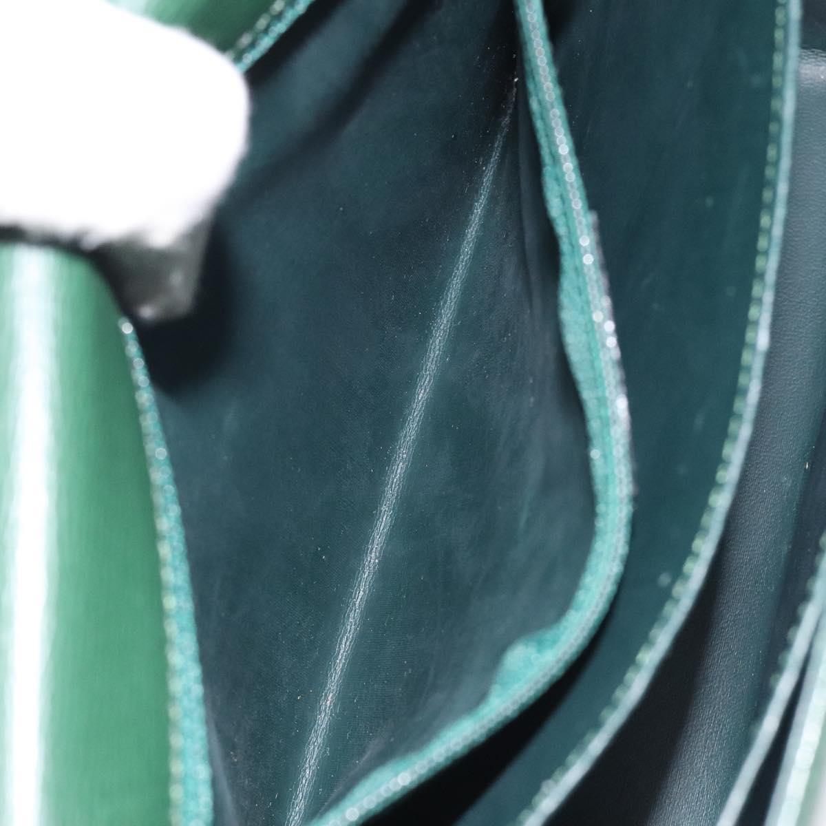 Christian Dior Shoulder Bag Leather Green Auth BA605