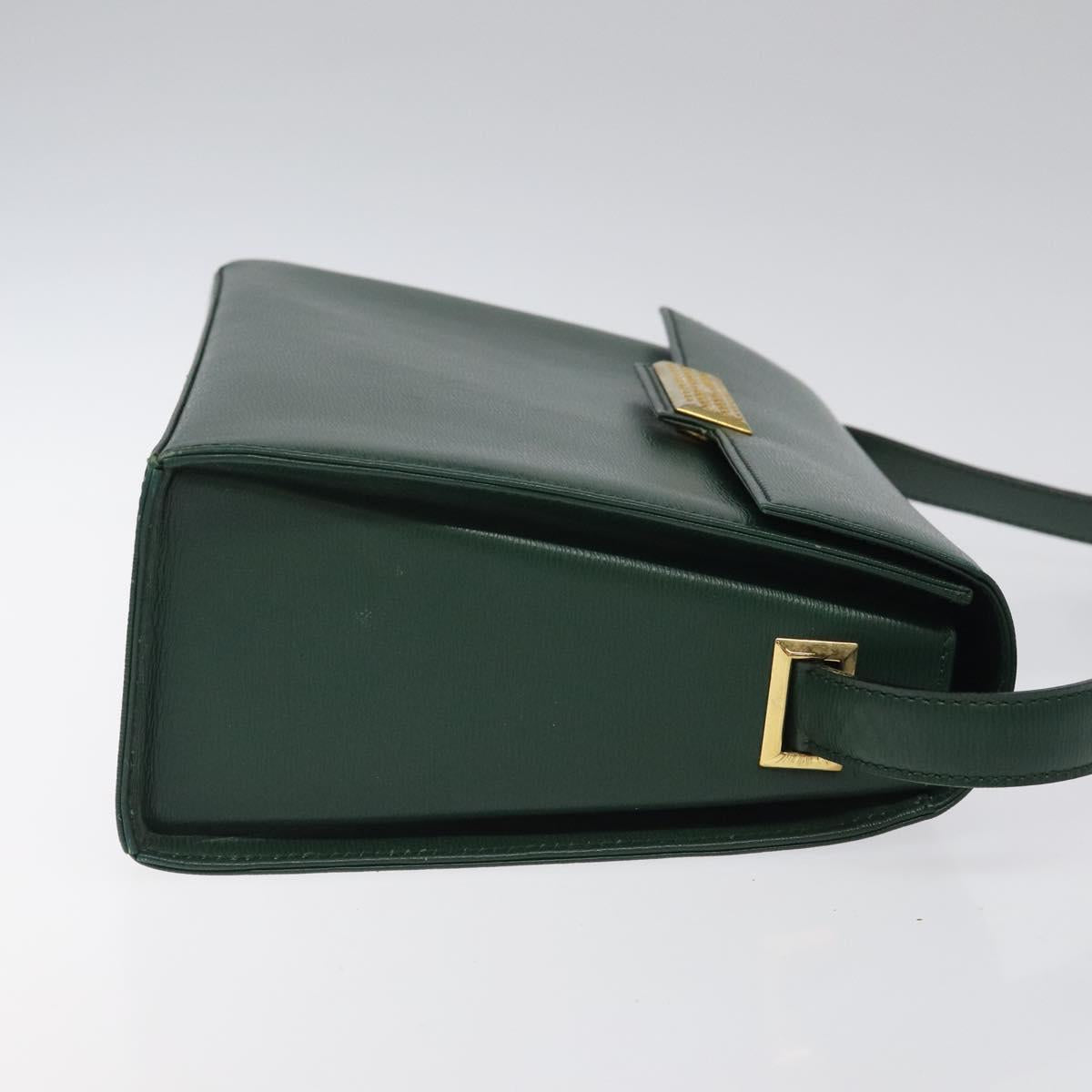 Christian Dior Shoulder Bag Leather Green Auth BA605
