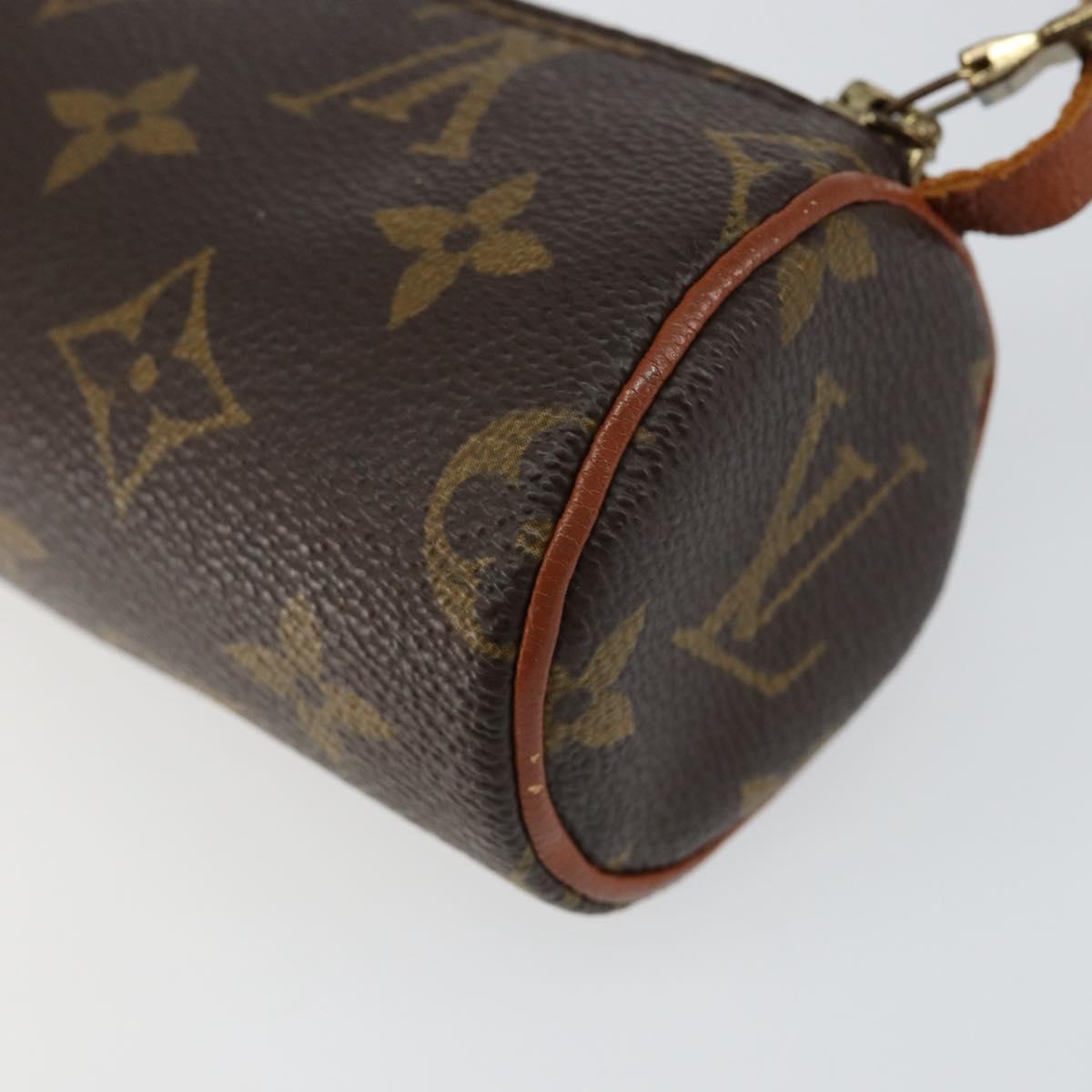 LOUIS VUITTON Monogram Papillon Pouch LV Auth BA6063