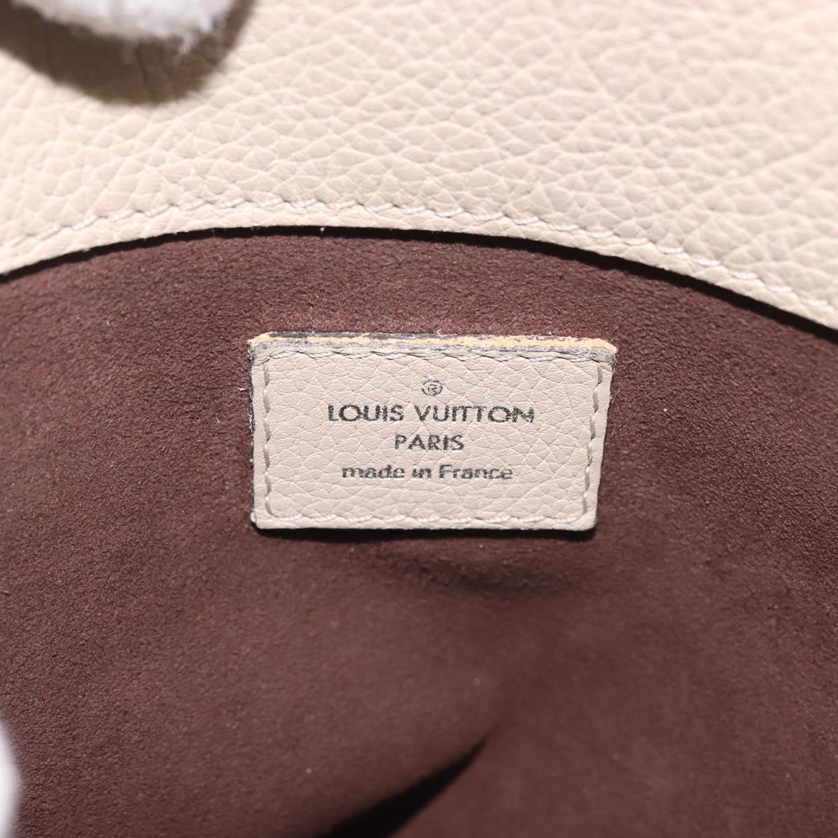 LOUIS VUITTON Monogram Mahina Sevres Bag Leather Beige M41791 LV Auth BA6064