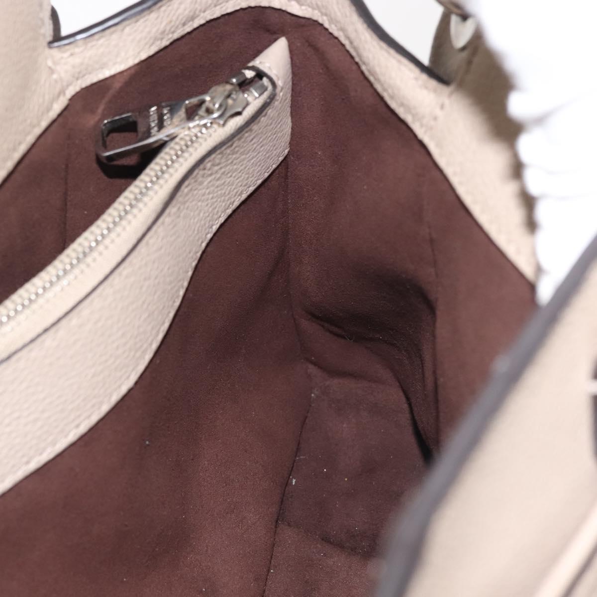 LOUIS VUITTON Monogram Mahina Sevres Bag Leather Beige M41791 LV Auth BA6064